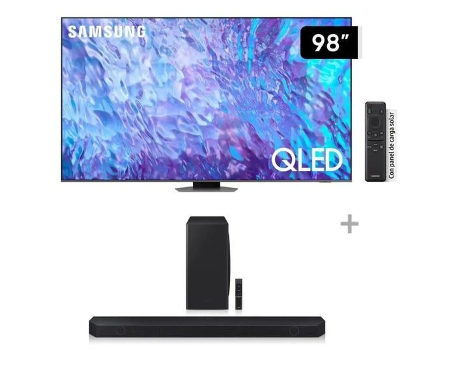 Televisor Samsung Smart TV 98" QLED 4K QN98Q80CAGXPE + Soundbar Samsung Wifi Bluetooth 5.1.2 CH HW-Q800C/PE