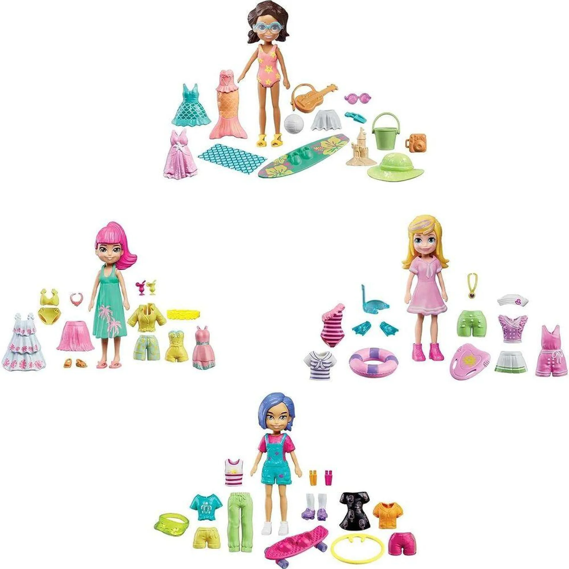 Muñeca Polly Pocket Super Colección Acuática De Modas