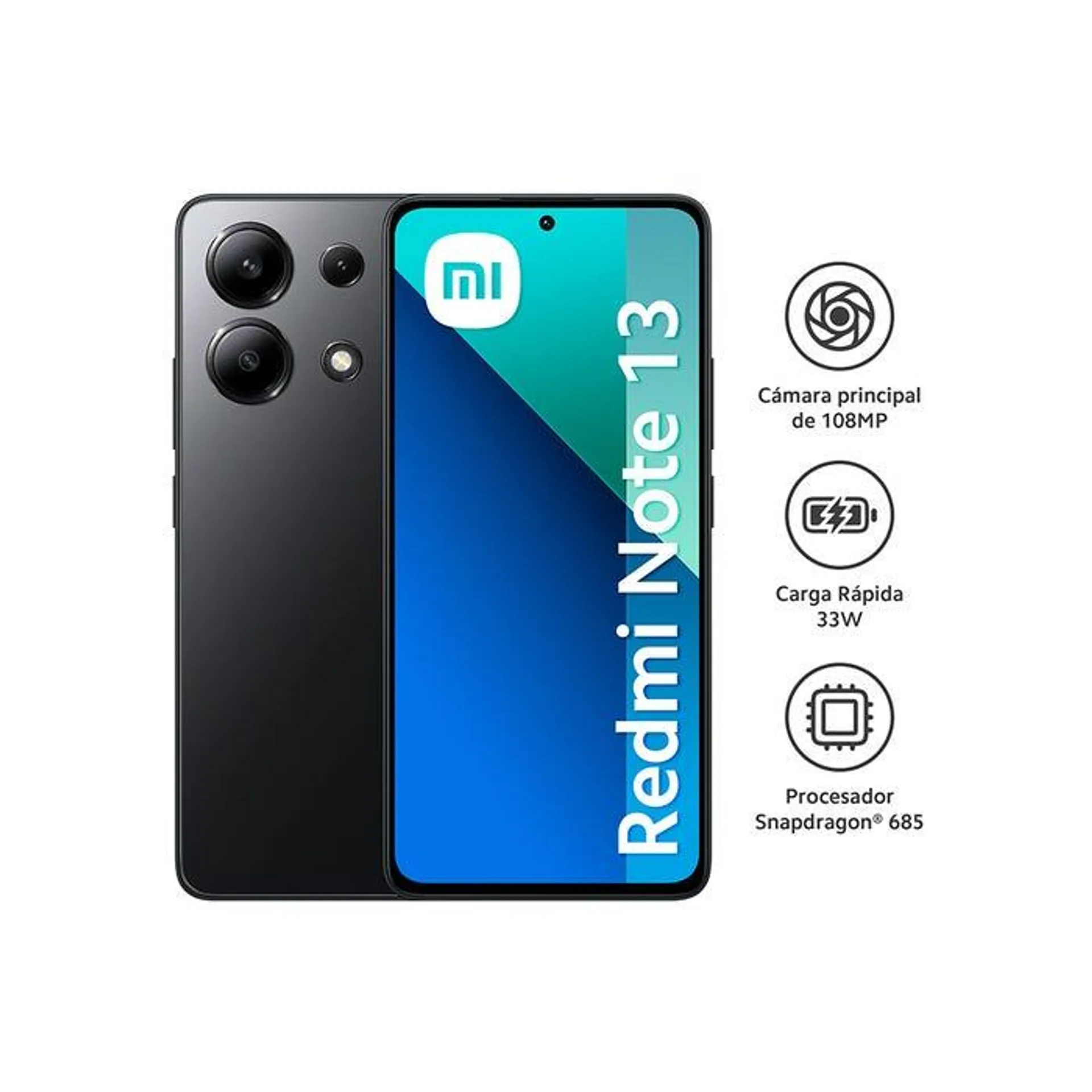 Celular Xiaomi Redmi Note 13 8GB 256GB 6.67" Negro