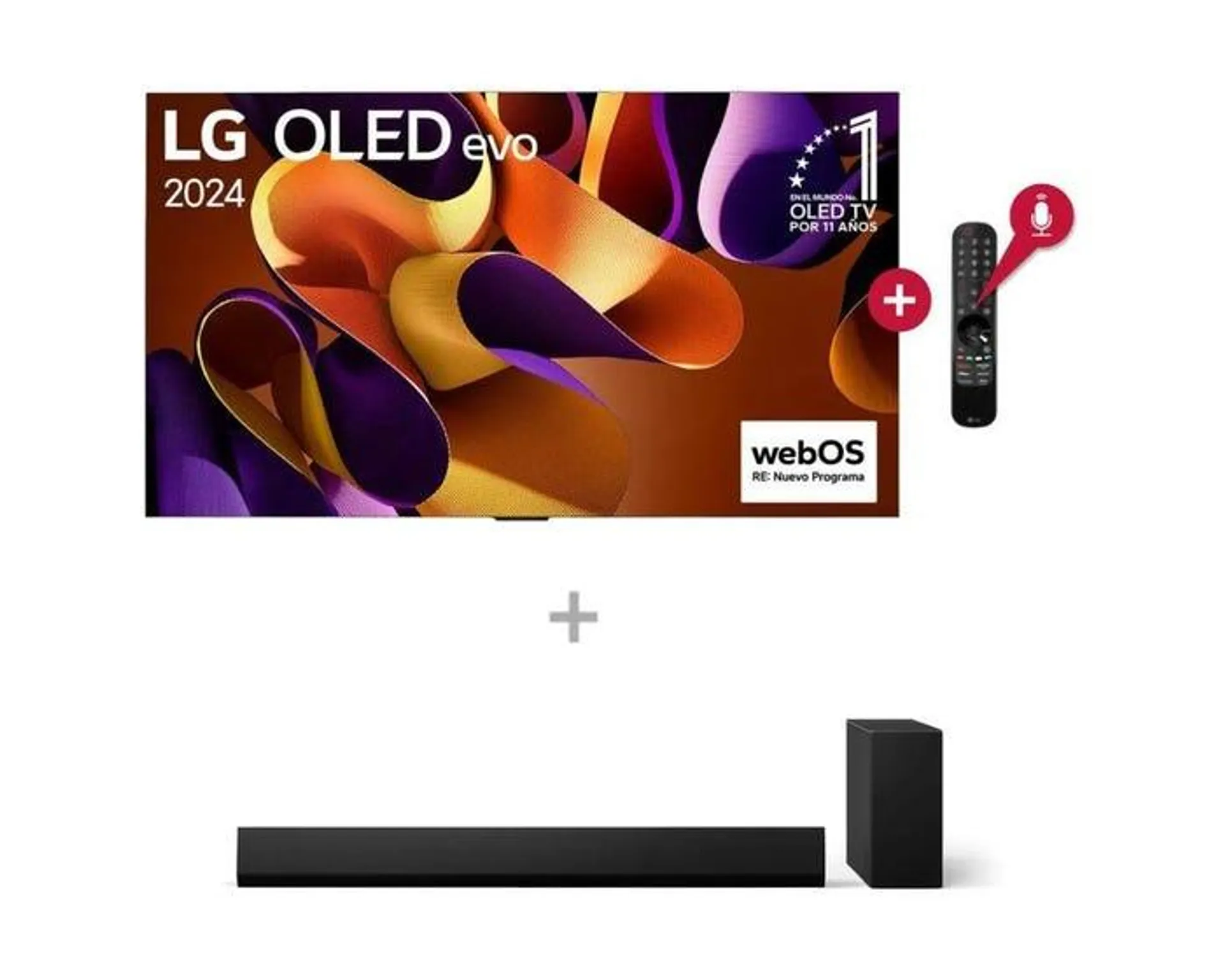 Televisor LG Smart TV 55" OLED 4K UHD OLED55G4PSA + Soundbar LG SG10TY (2024)