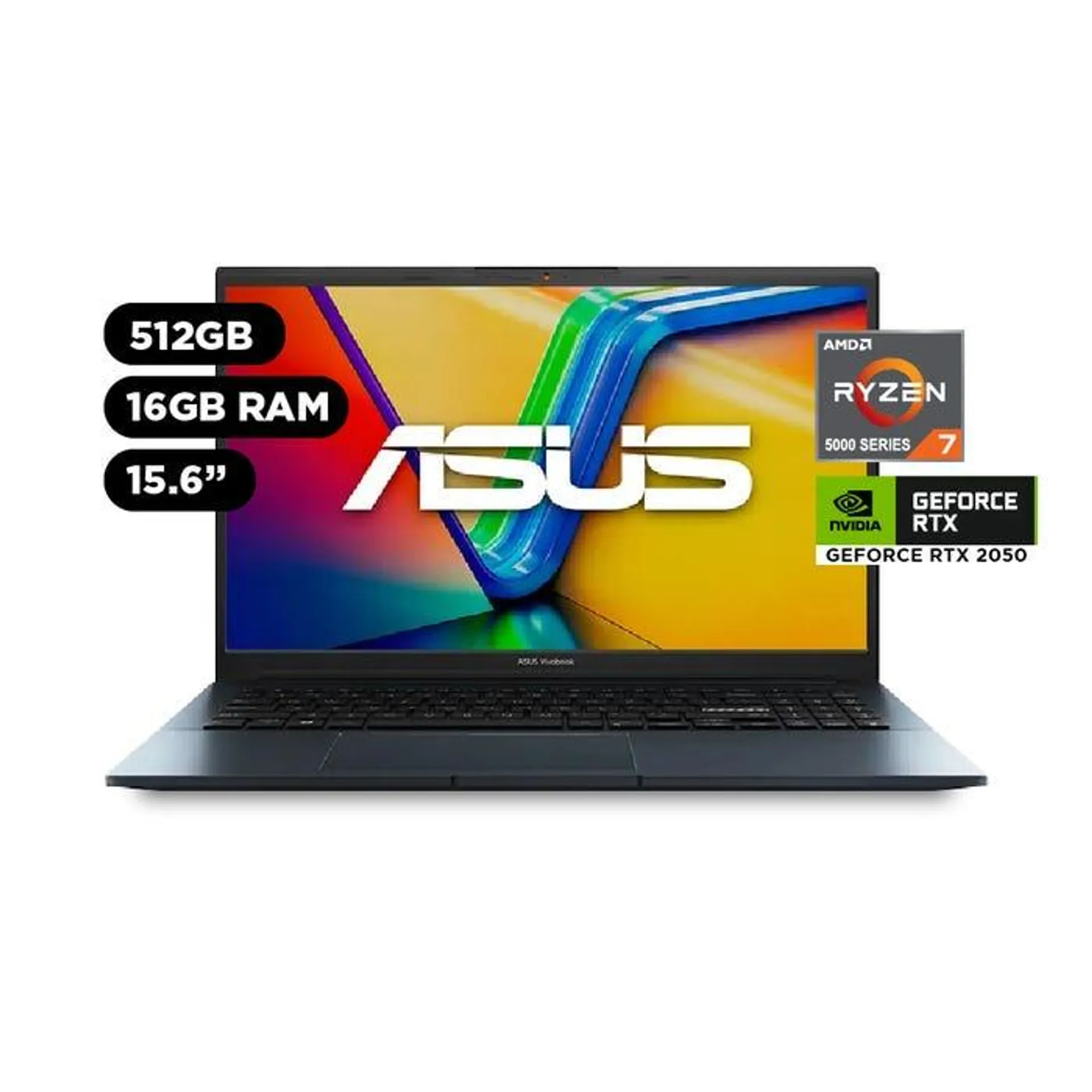 Laptop Asus Vivobook Pro 15 de 15.6" Windows 11 AMD Ryzen 7 16GB 512GB NVIDIA RTX2050 M6500QF-HN045W