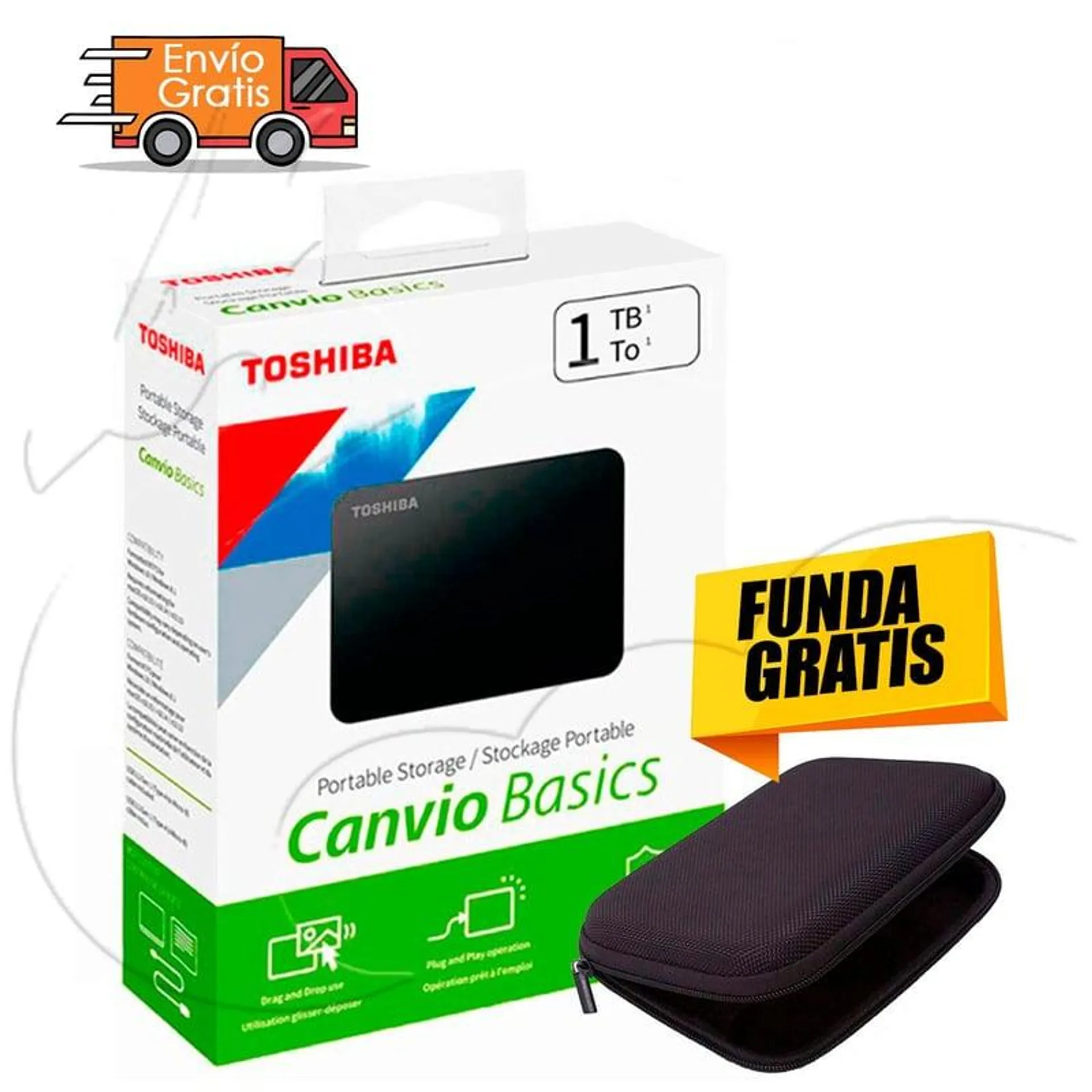 DISCO EXTERNO 1TB TOSHIBA CANVIO BASICS