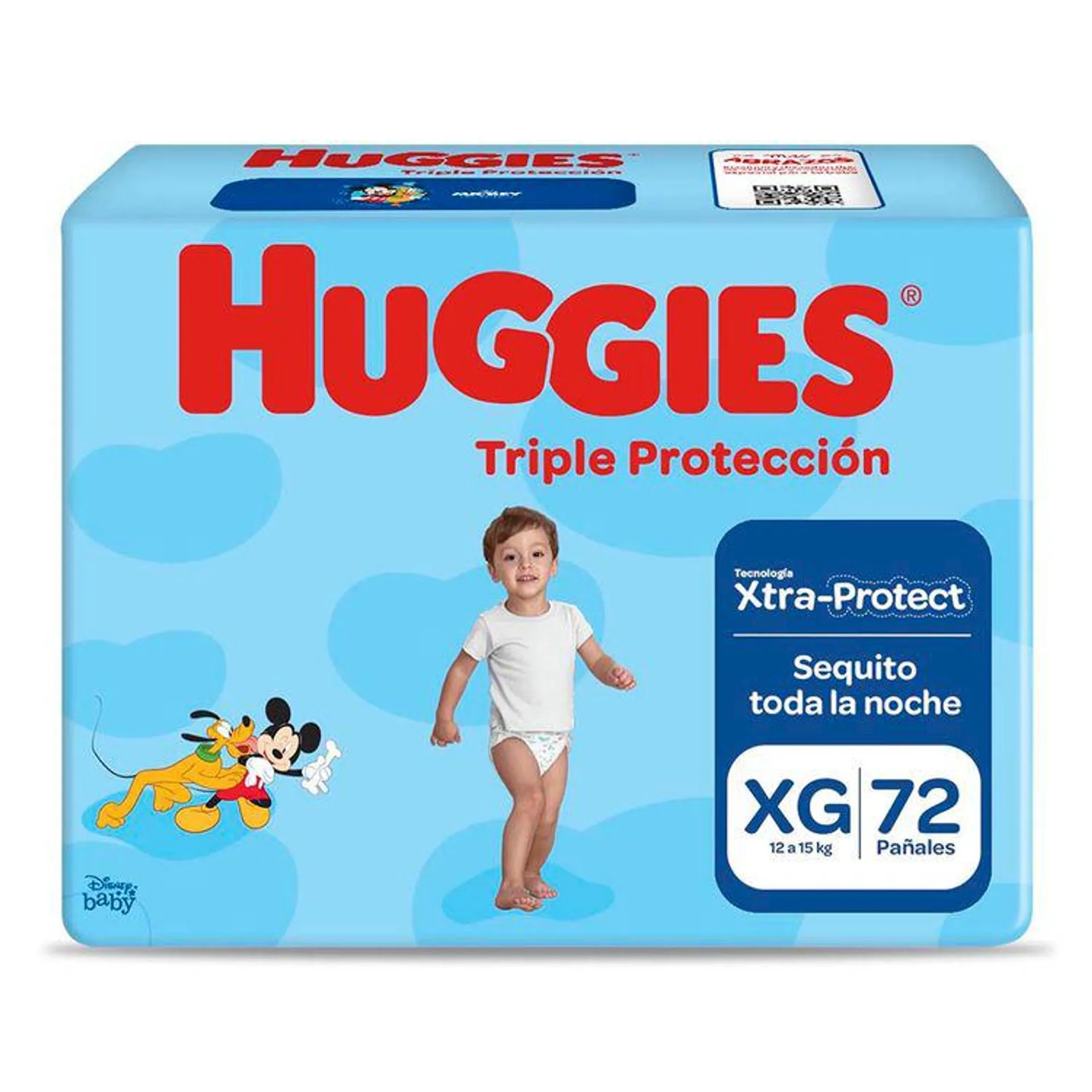 Pañales Huggies Triple Protección XG 72un