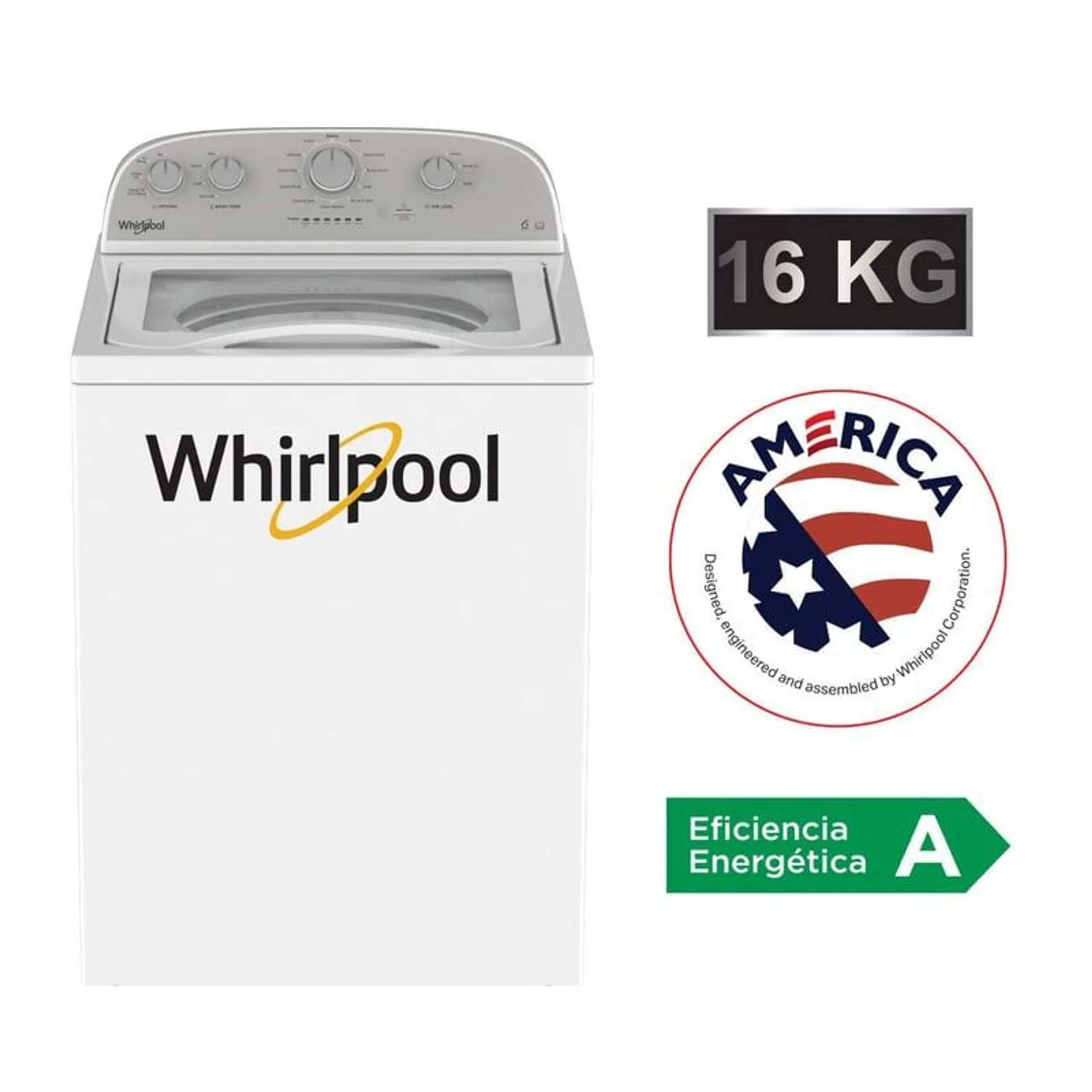 Lavadora Whirlpool Carga Superior 16 Kg Blanca