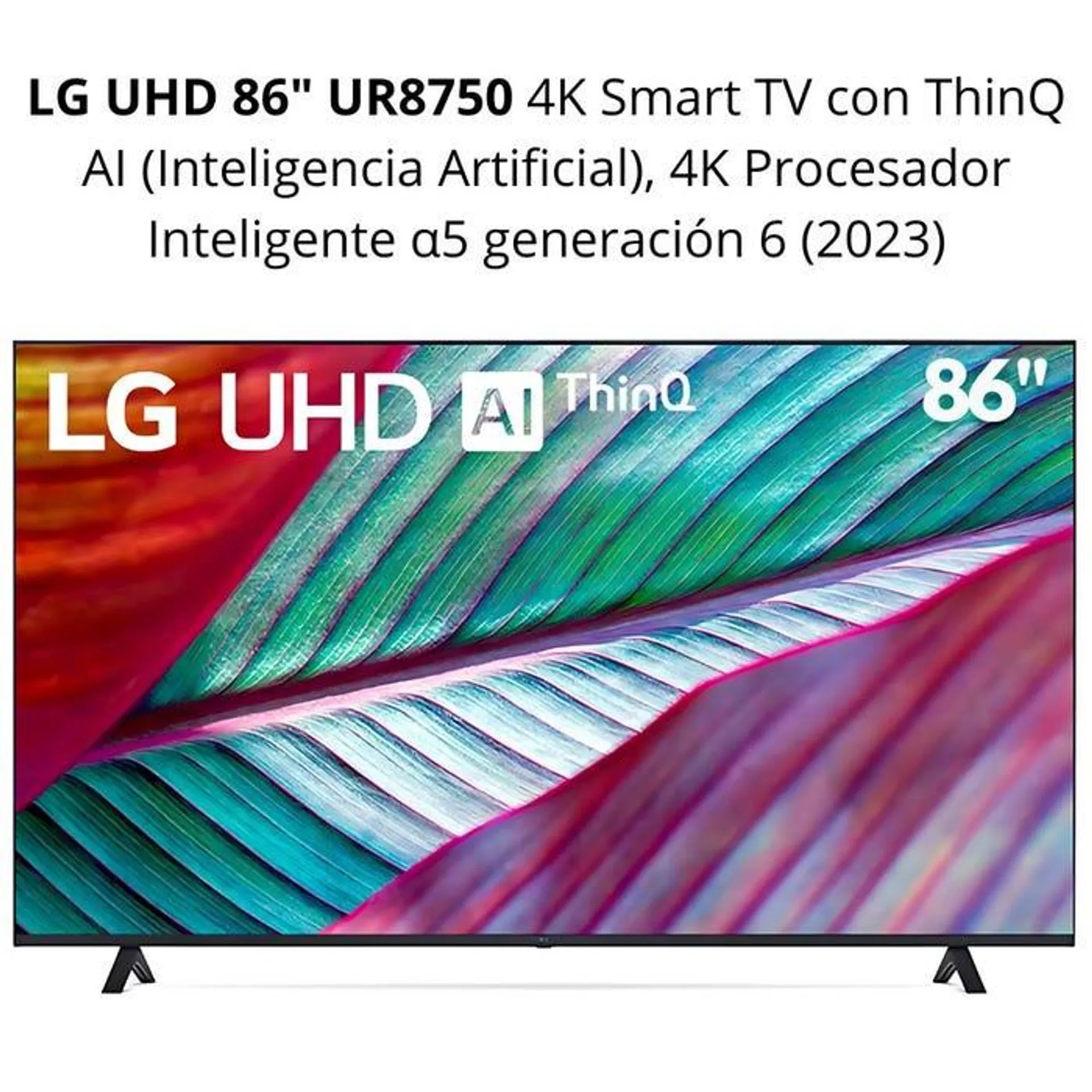 TV LG 86" 4K Ultra HD Web OS + Magic Remote (2024) 86UR8750