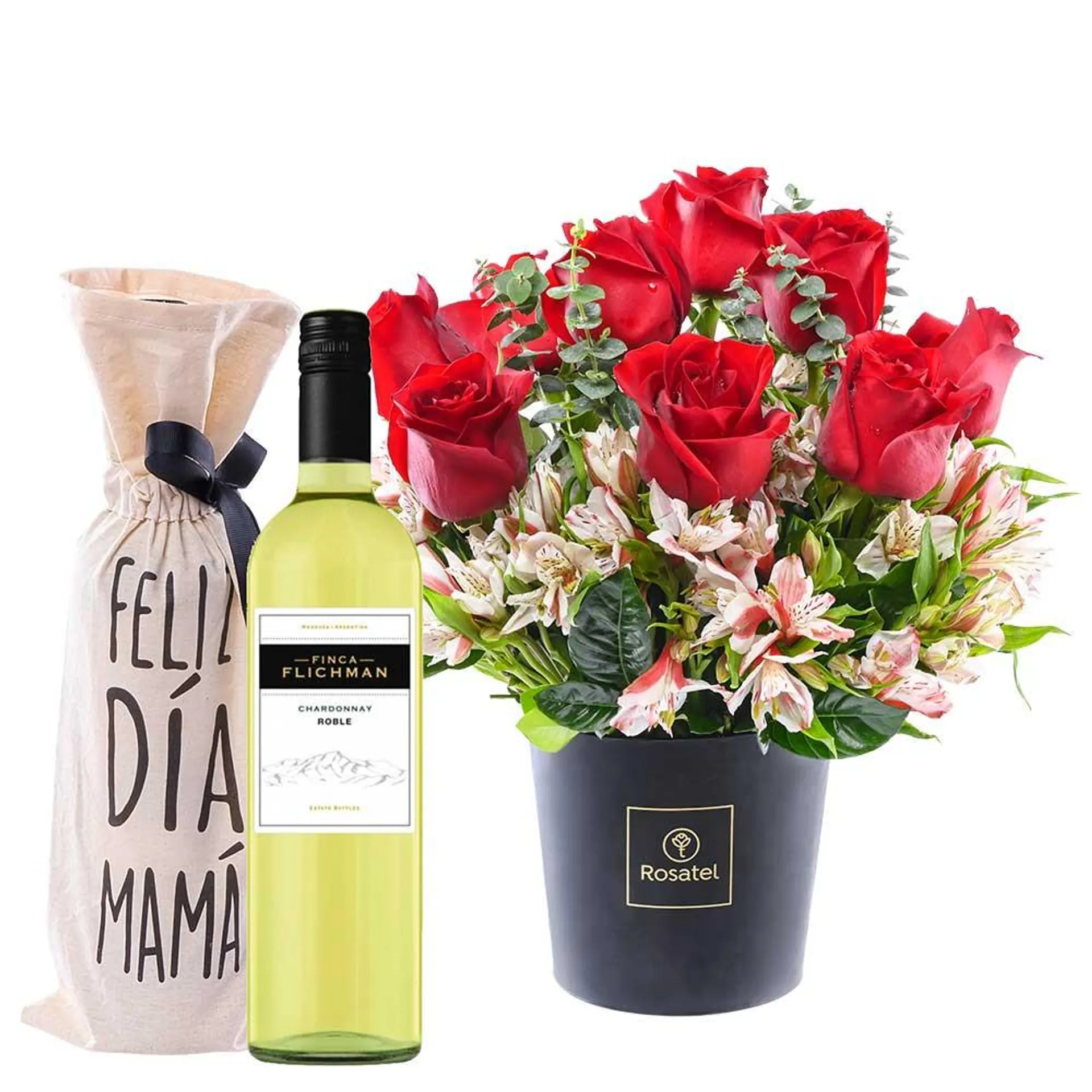 Sorpresa Mamá Rosas con Vino Flichman