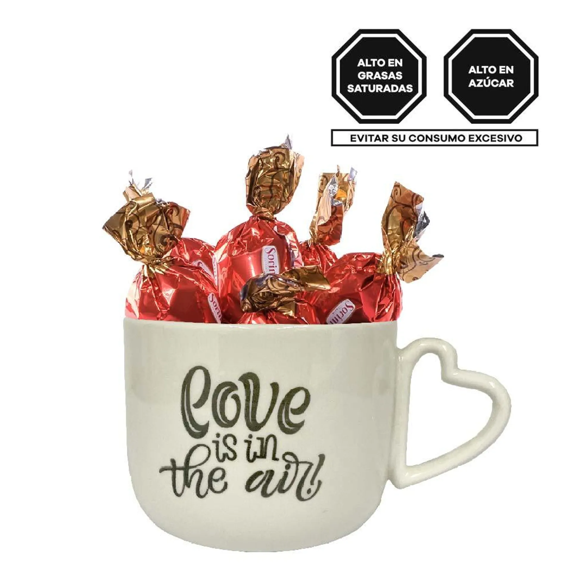 Taza Love is in The Air con Chocolates Sorini