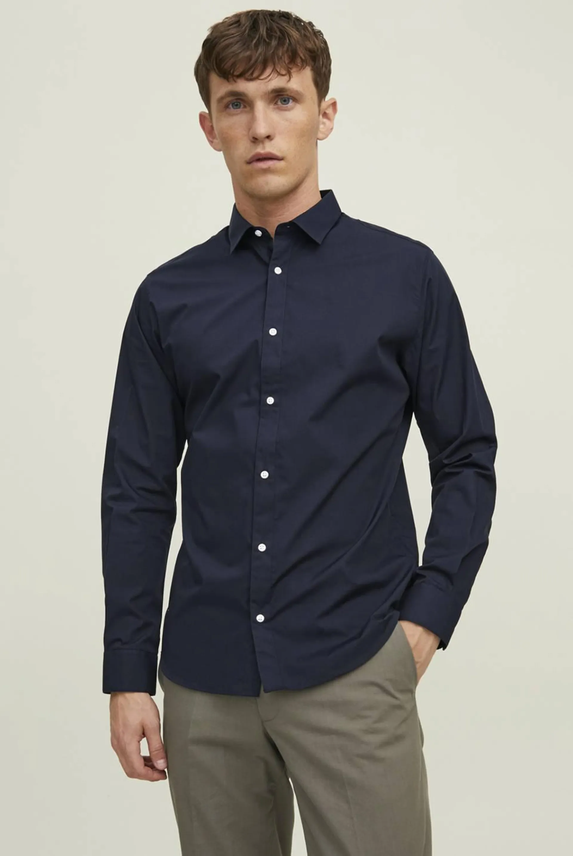 Camisa Manga Larga Slim Fit Hombre Jack&jones