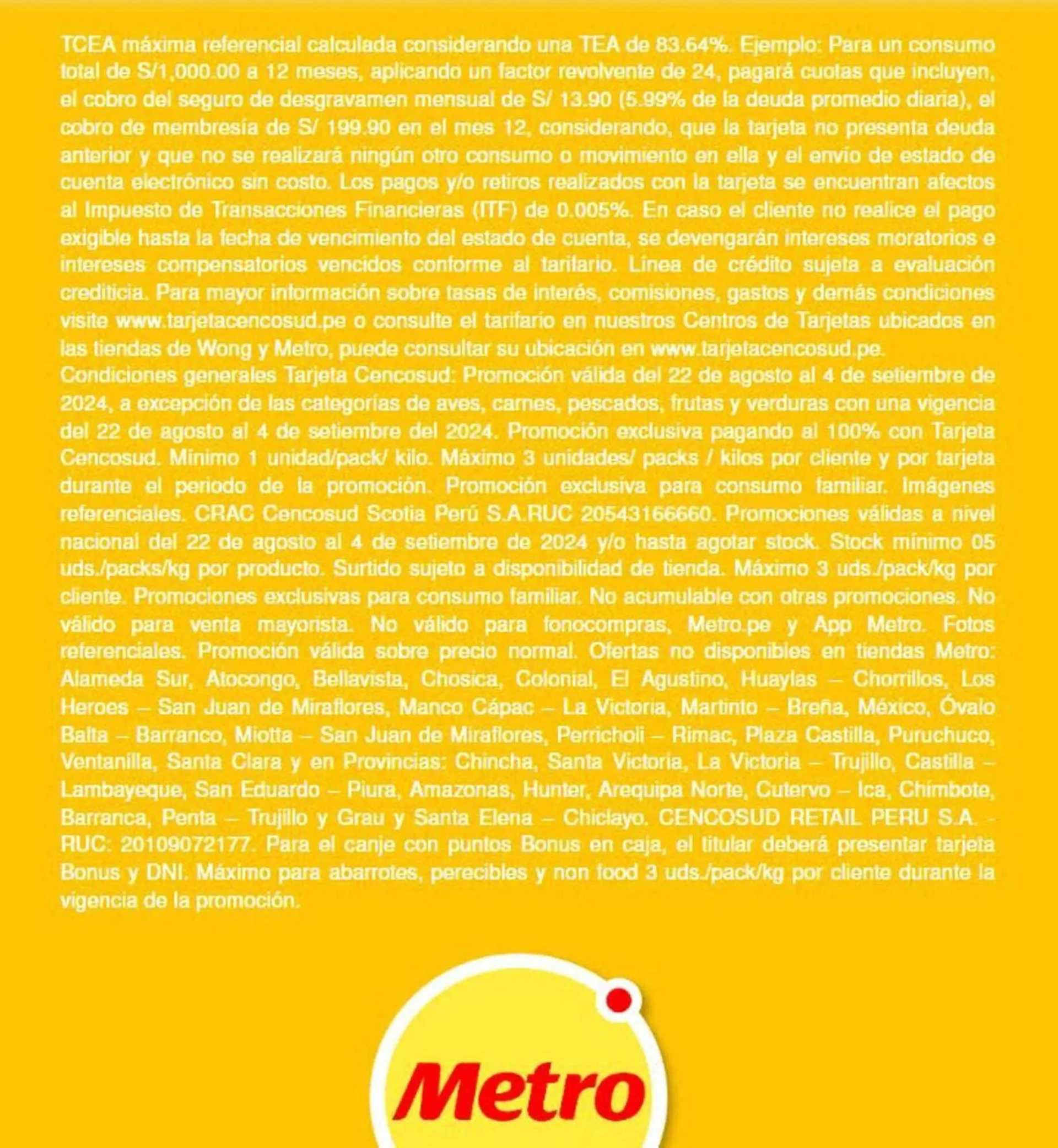 Catalogo de Catálogo Metro 22 de agosto al 4 de setiembre 2024 - Pag 3