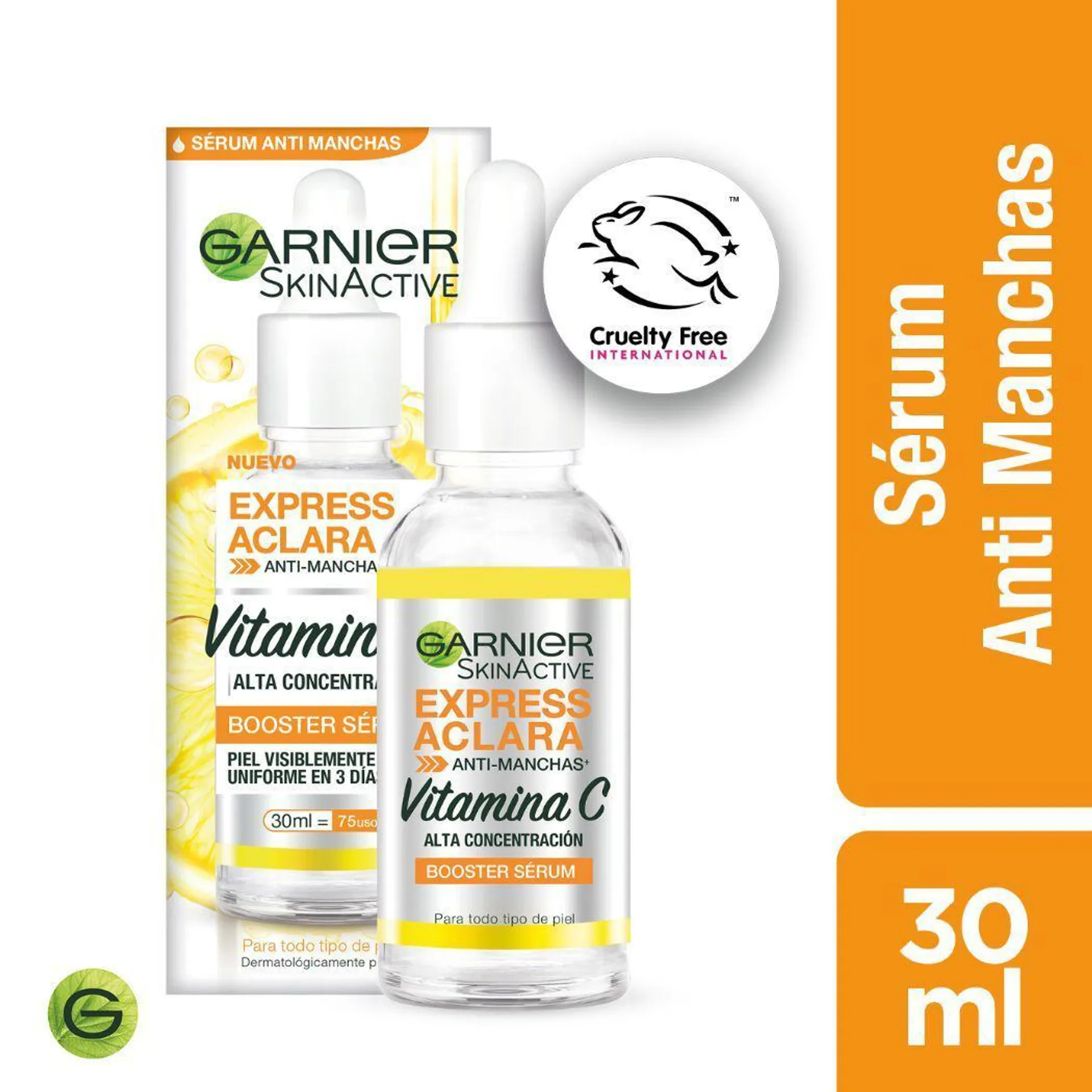 Booster Serum Anti Manchas Garnier Skin Active Express Aclara - Frasco 30 ML