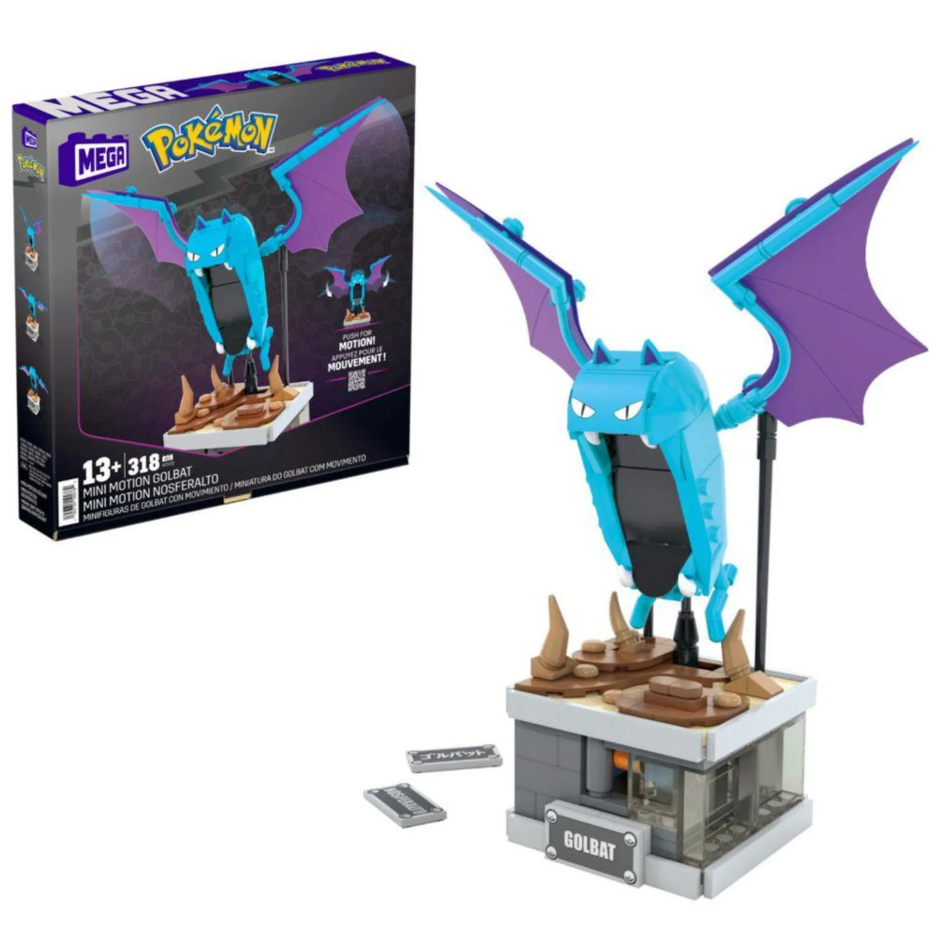 Set De Construccion Mega Pokemon Minifigura Golbat