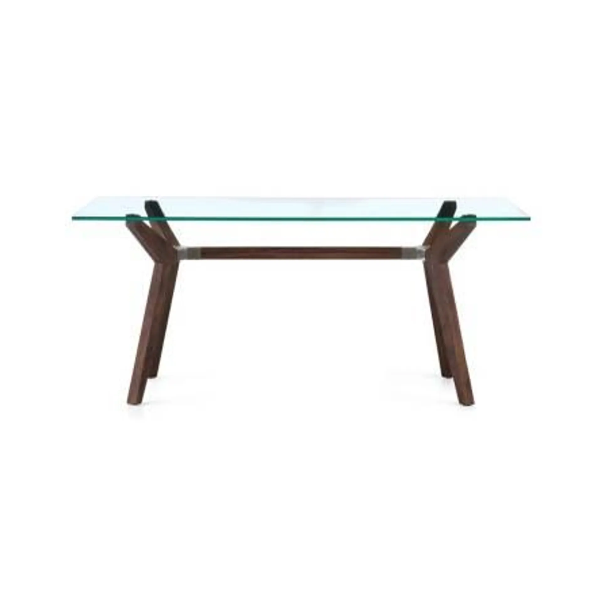 Mesa Strut Bourbon con Tablero de Vidrio 178cm