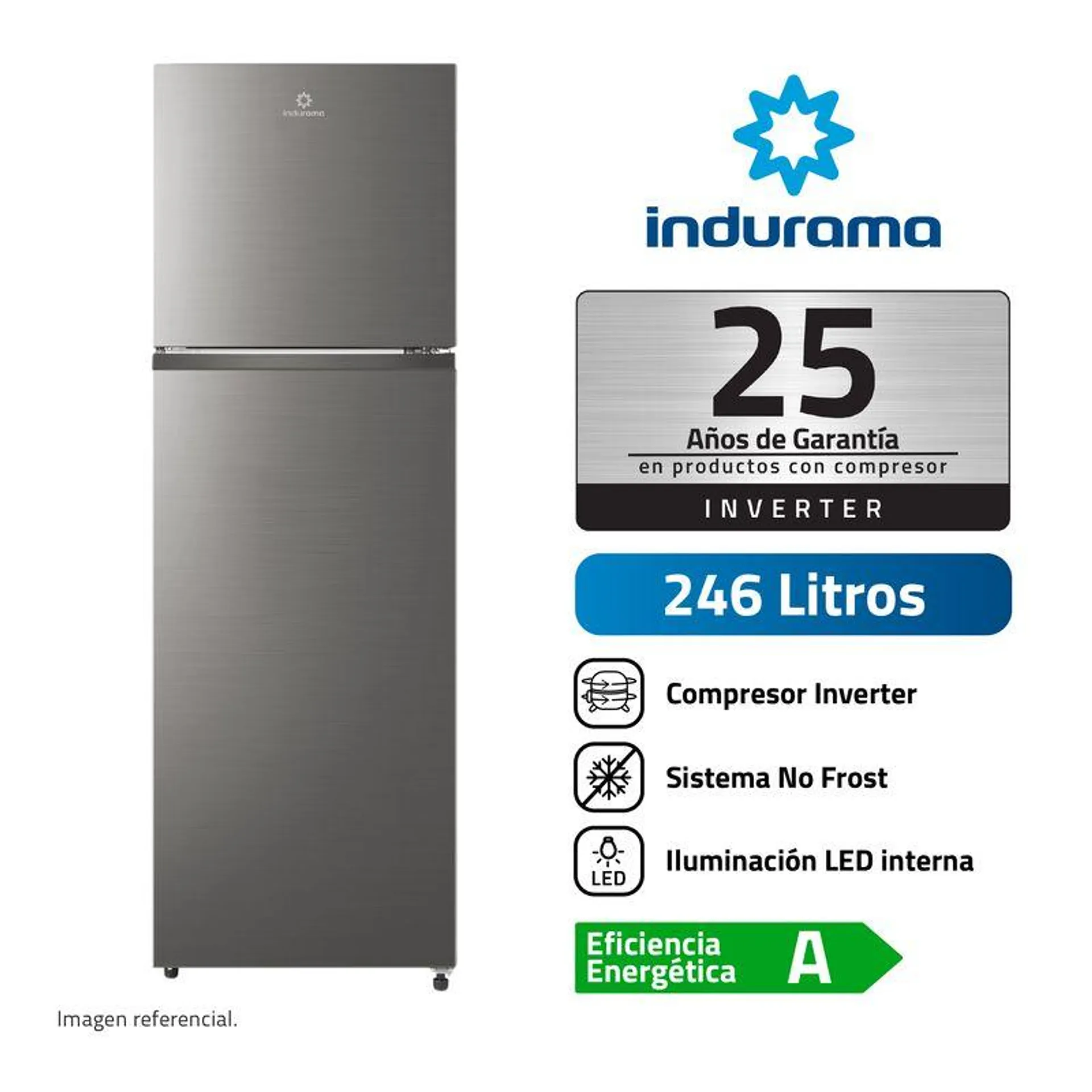 INDURAMA REFRIGERADORA RI-389I NO FROST