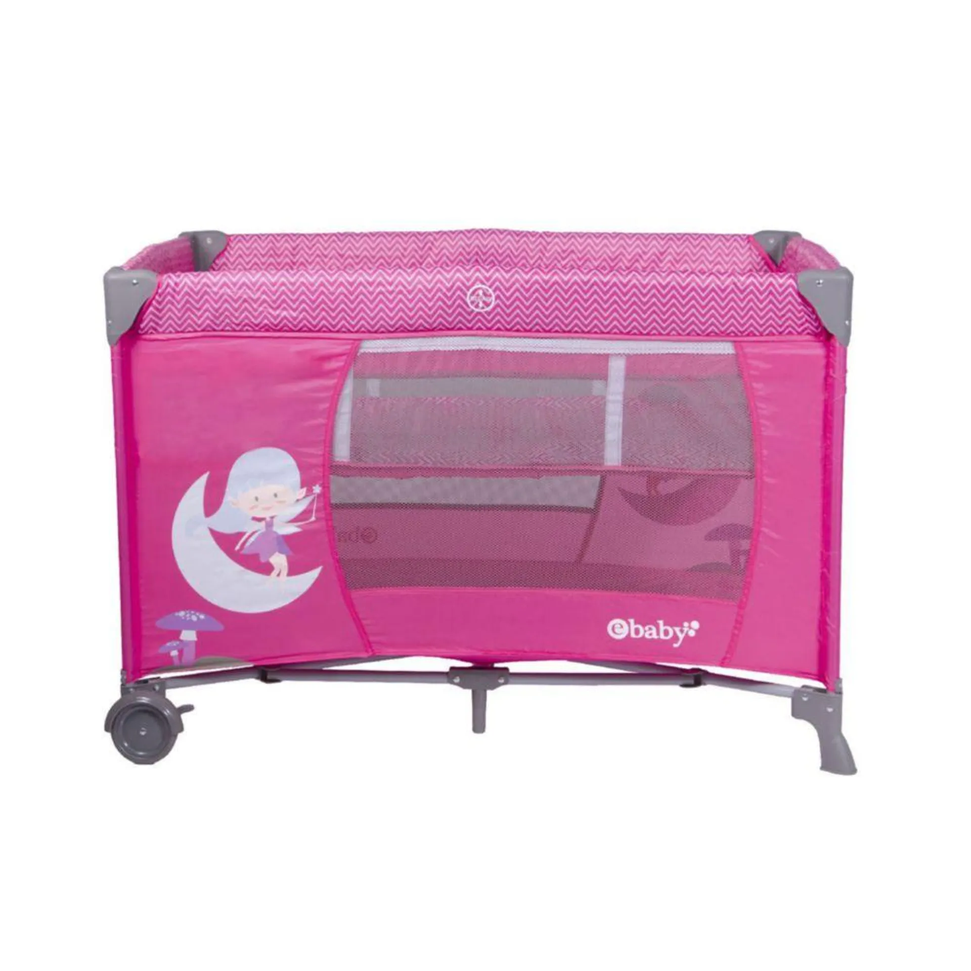 Cuna Corral Para Bebe Ebaby Happy Dream Rosado