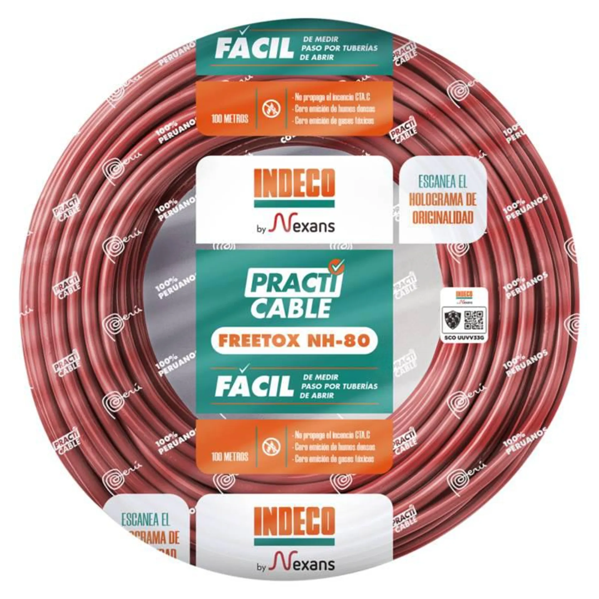 Cable NH-80 450/750V 4mm Rojo 100 Metros