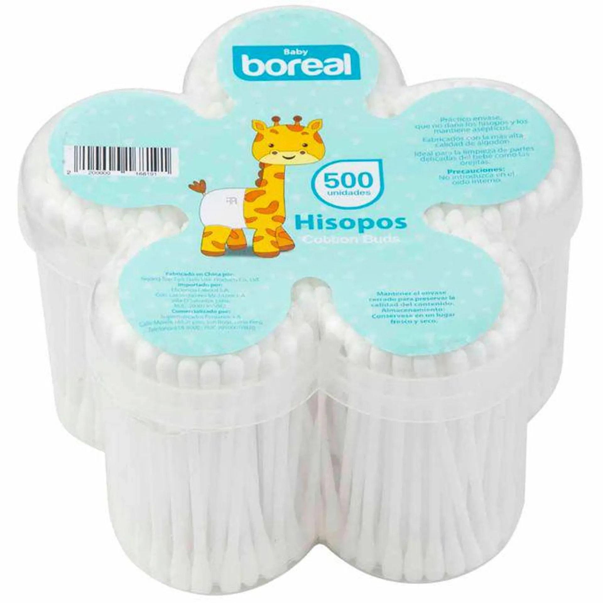 Hisopos para Bebé BOREAL Bolsa 500un