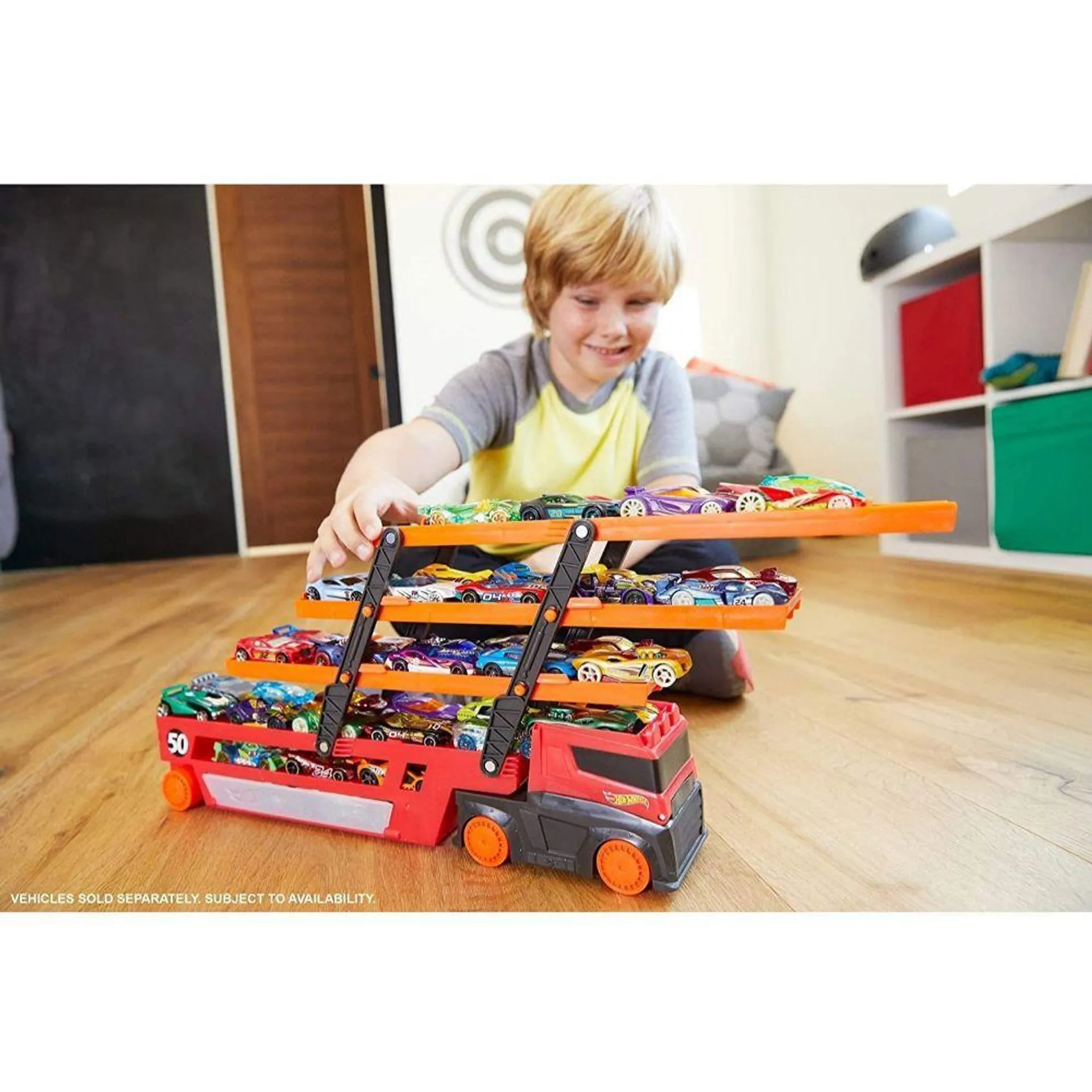 Hot Wheels Pista Mega Remolque Multicolor