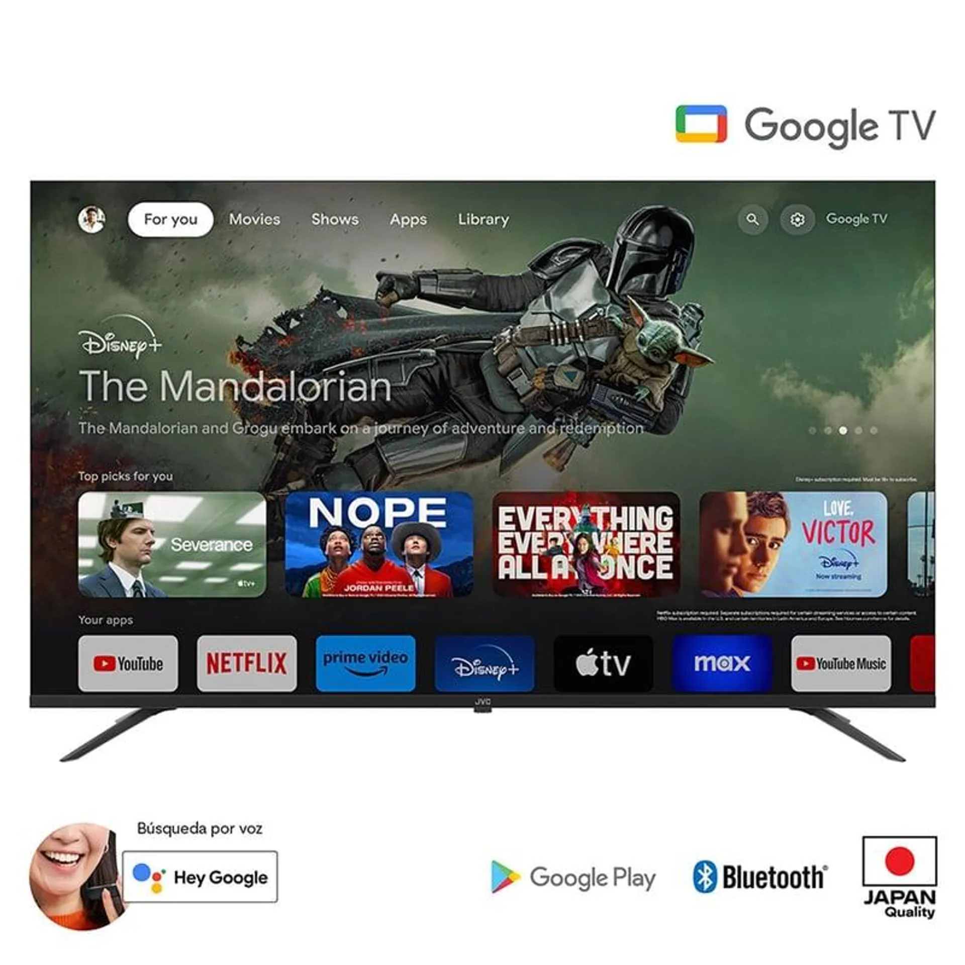 Televisor JVC 58" UHD 4K Google TV LT-58KB538