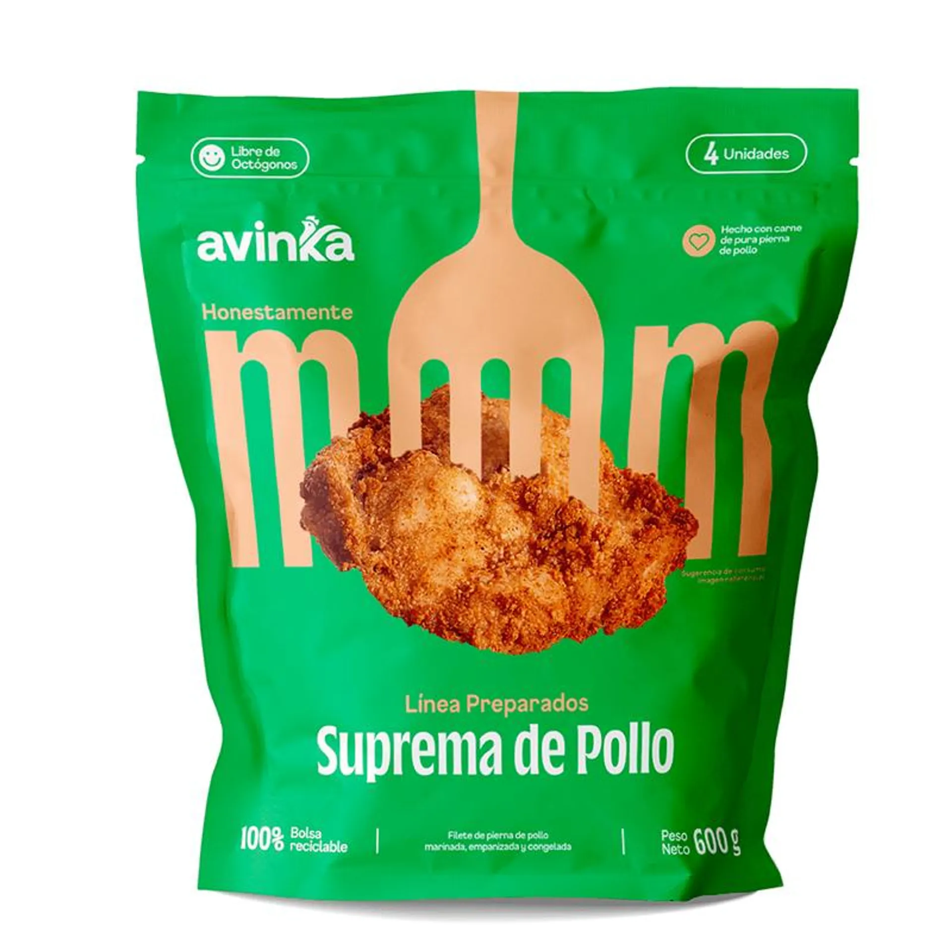 Suprema de pollo x 4 unidades x 600 gr.