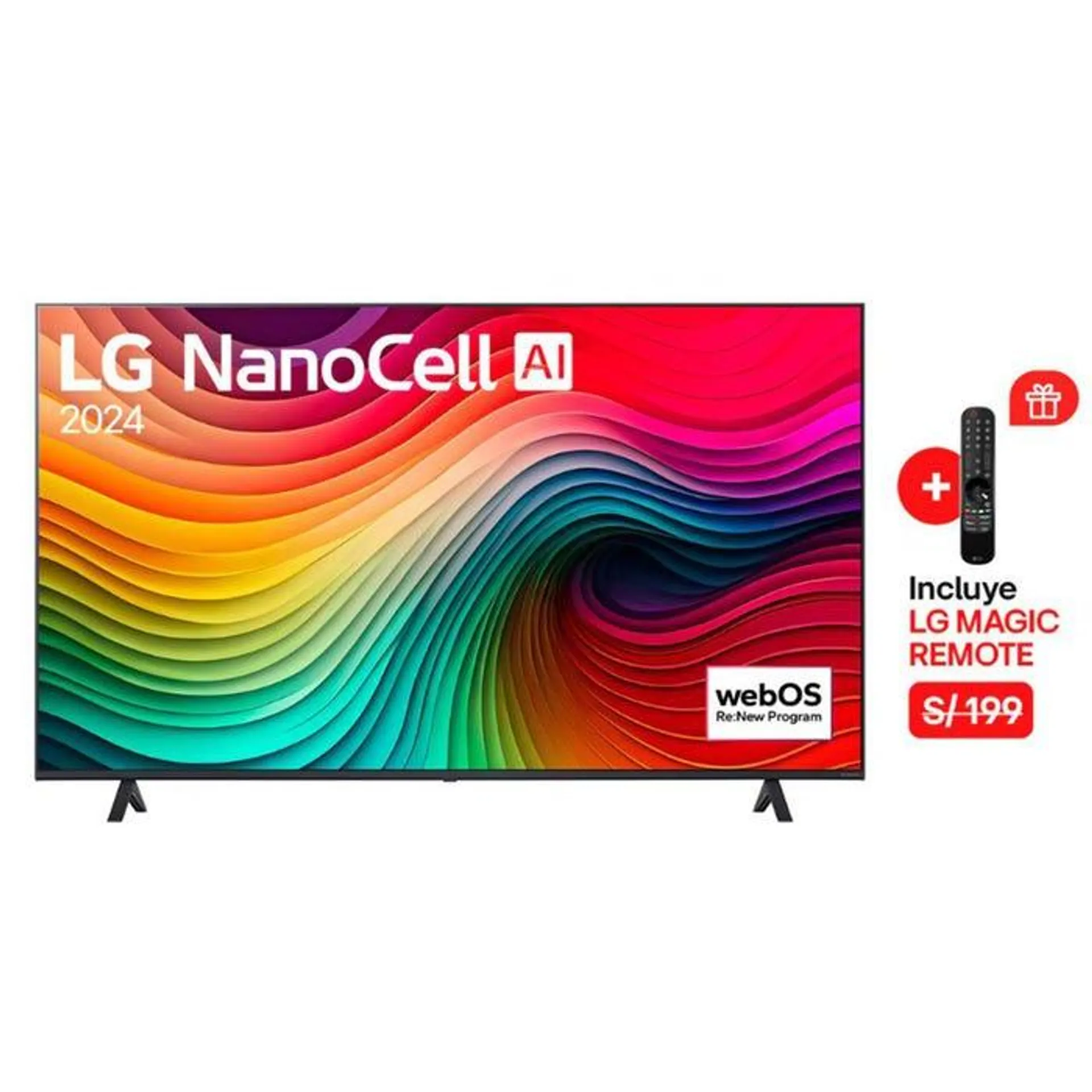 TV LG 75" Nanocell 4K ThinQ AI WebOS 75NANO80TSA