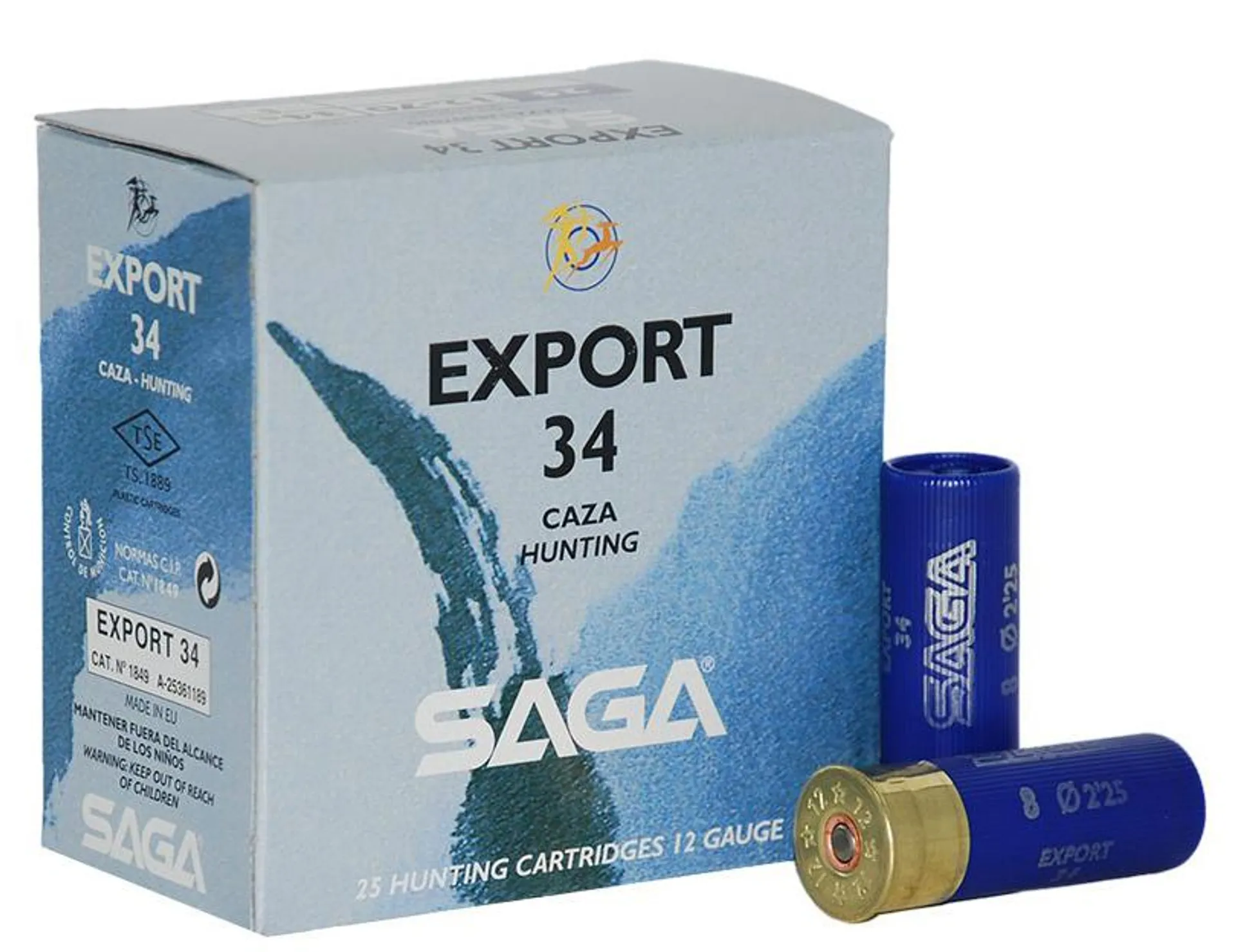 Caja de Cartuchos SAGA Top Export 34 (de 34 grs.)