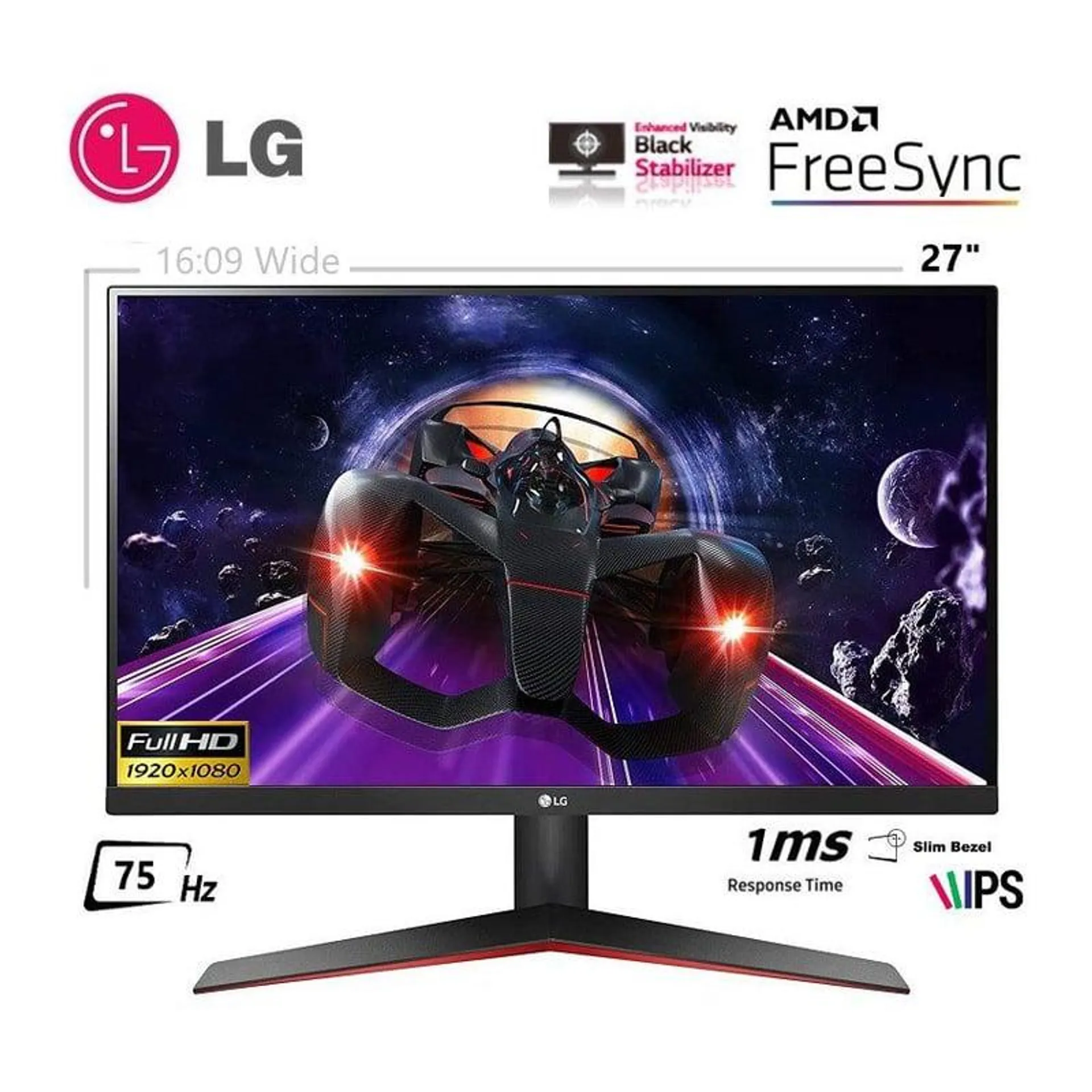 Monitor LG 27MP60G 27" FULL HD IPS 75hz HDMI / DP