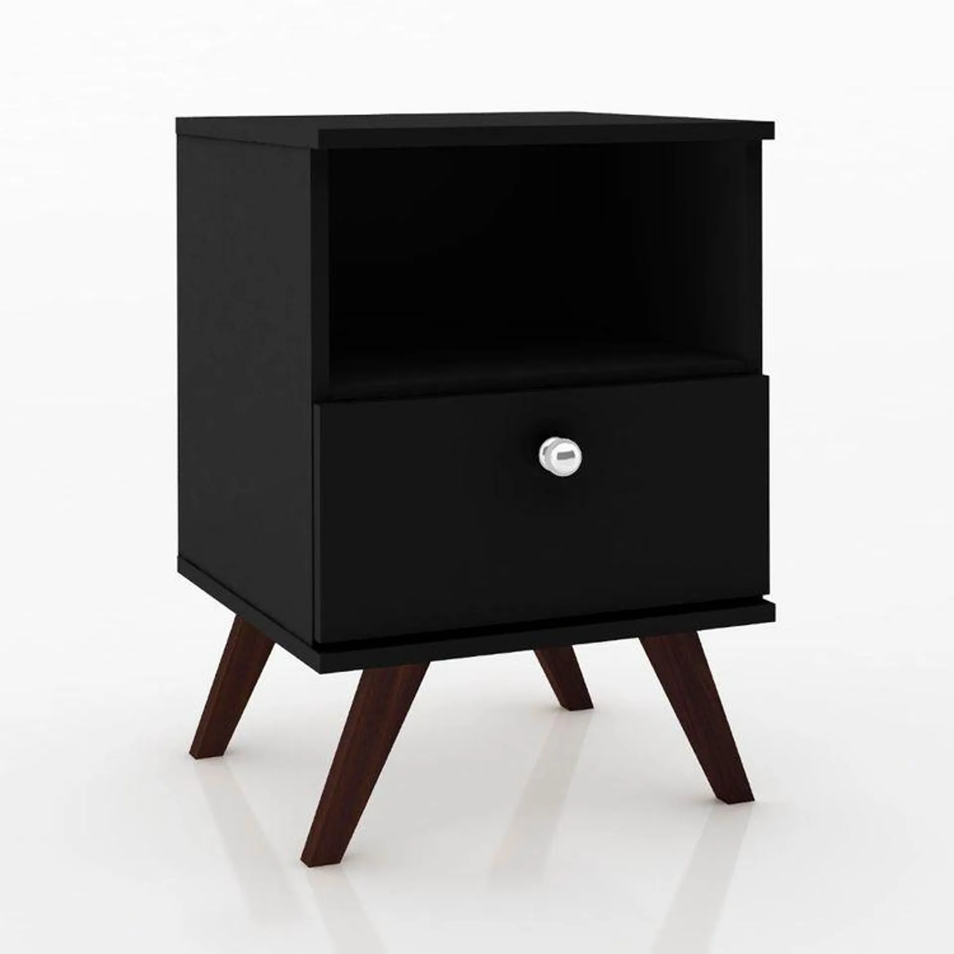 Velador M+Design 1 Cajón Ambrosio Negro