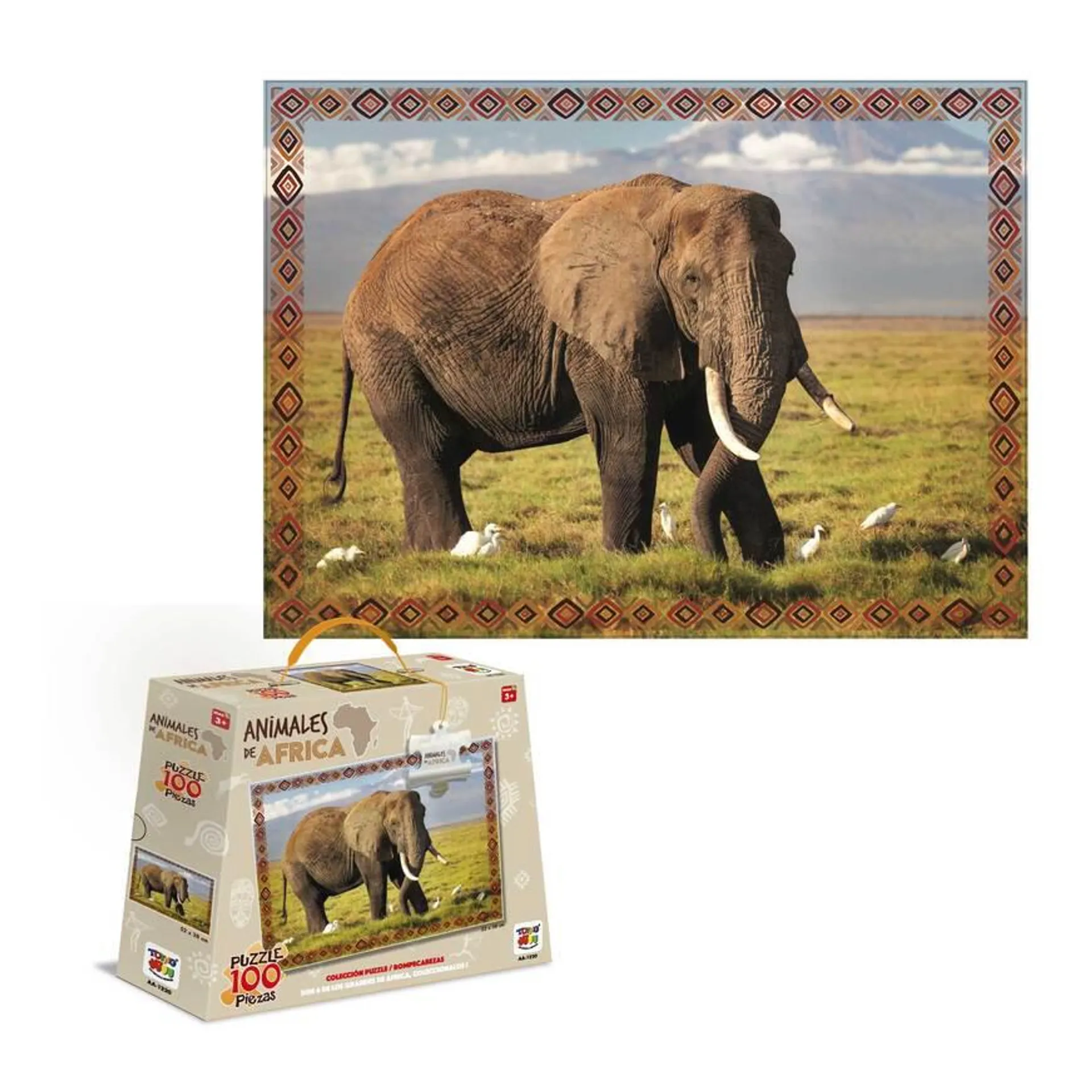 Puzzle 100 Piezas Colección Animales De Africa 6 M