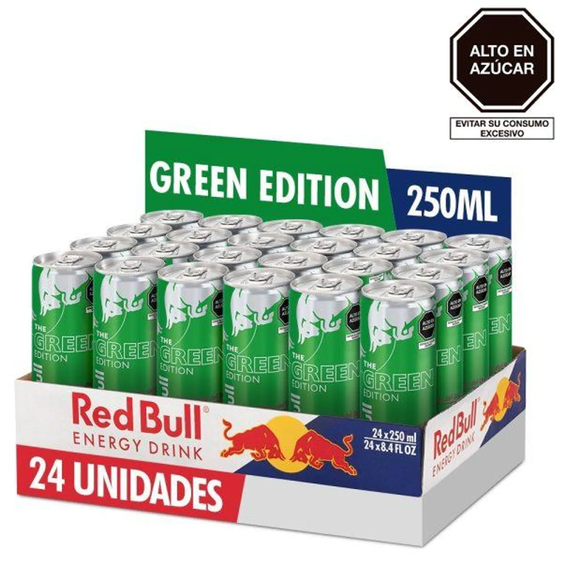 Bebida Energizante Red Bull Green Edition Caja X 24 Unds X 250ml