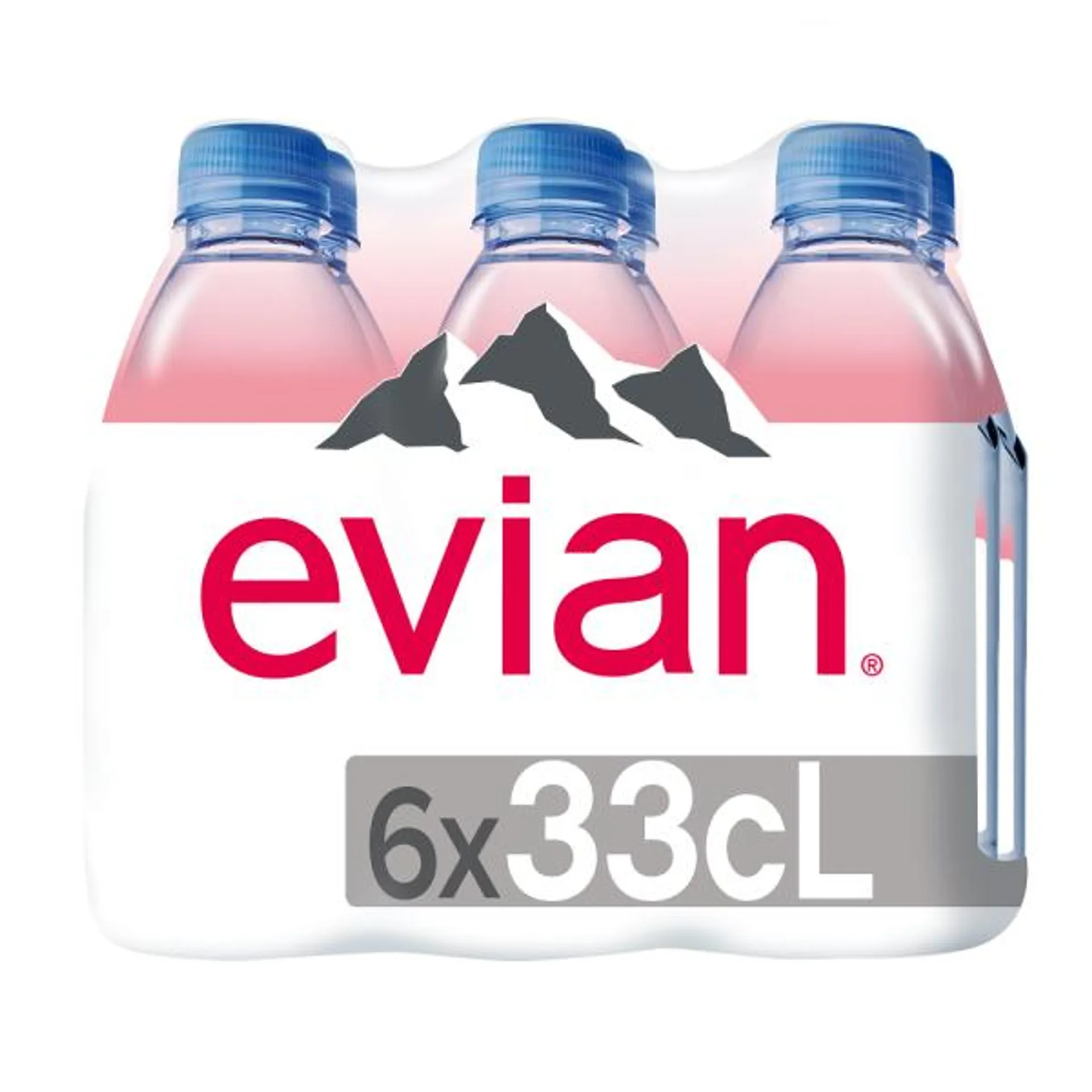 Agua Mineral Evian Sin Gas Pack 06 botellas plástico 330ml