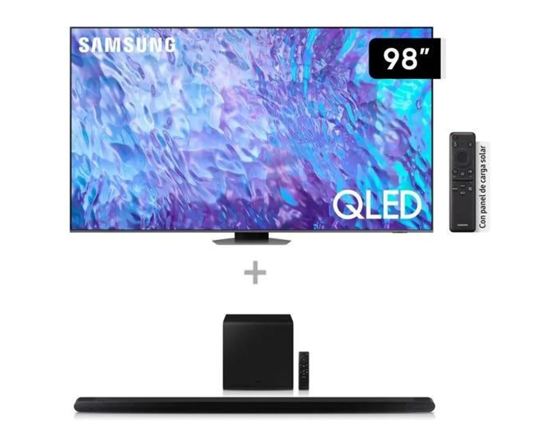 Televisor Samsung Smart TV 98" QLED 4K QN98Q80CAGXPE + Soundbar Samsung HW-S800B/PE