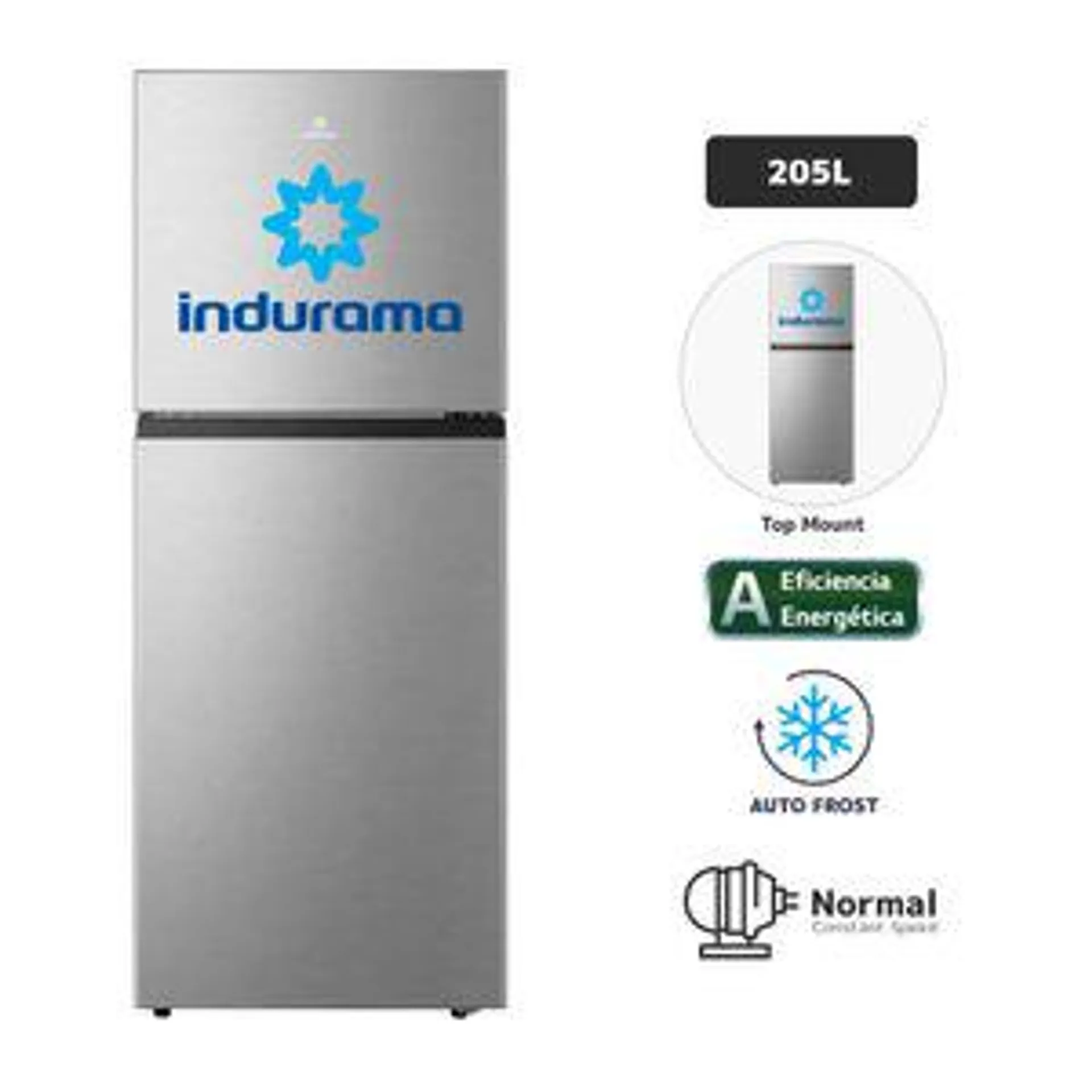 Refrigeradora INDURAMA 205L Auto Frost RI-359 Croma