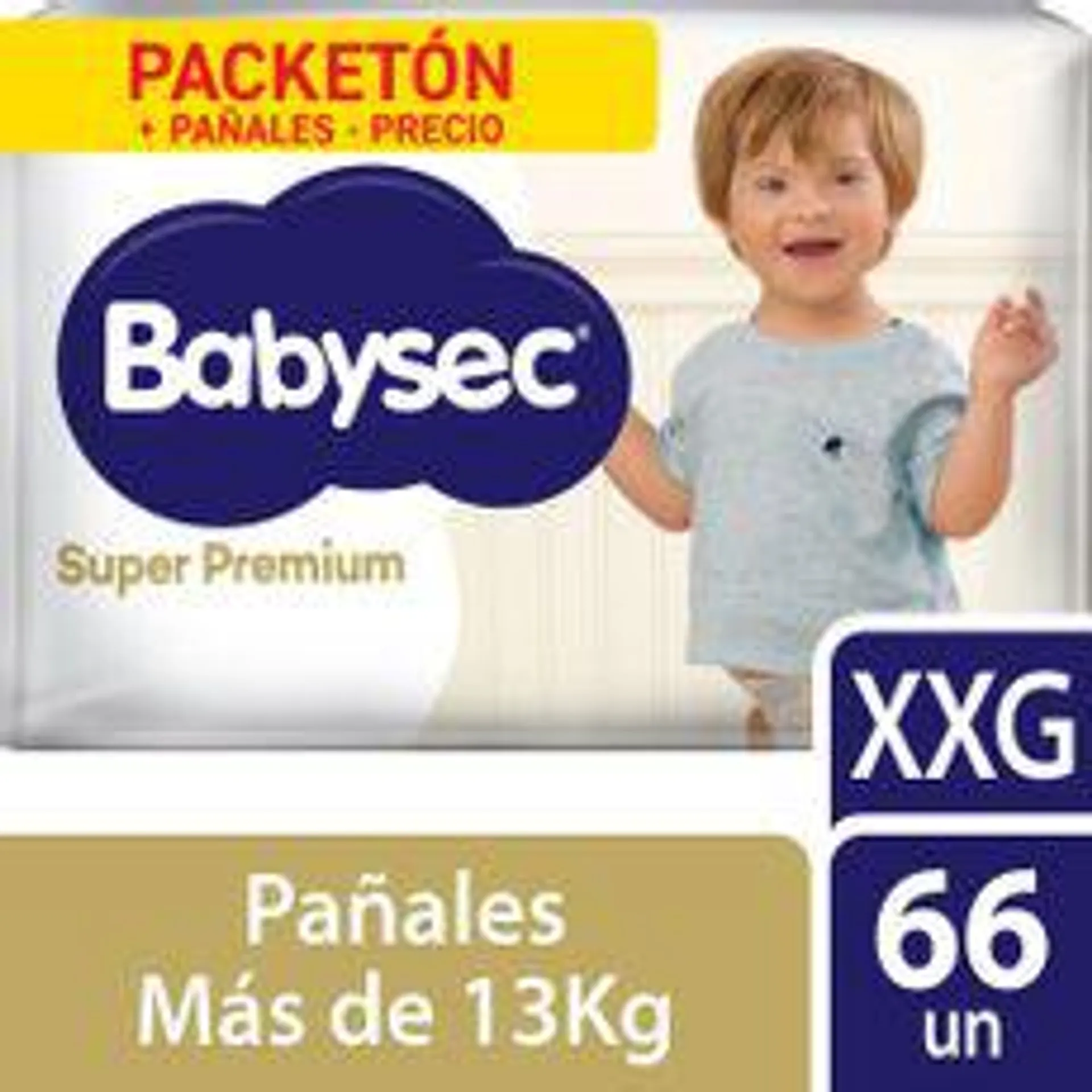 Pañales para Bebé Babysec Super Premium Talla XXG 66un