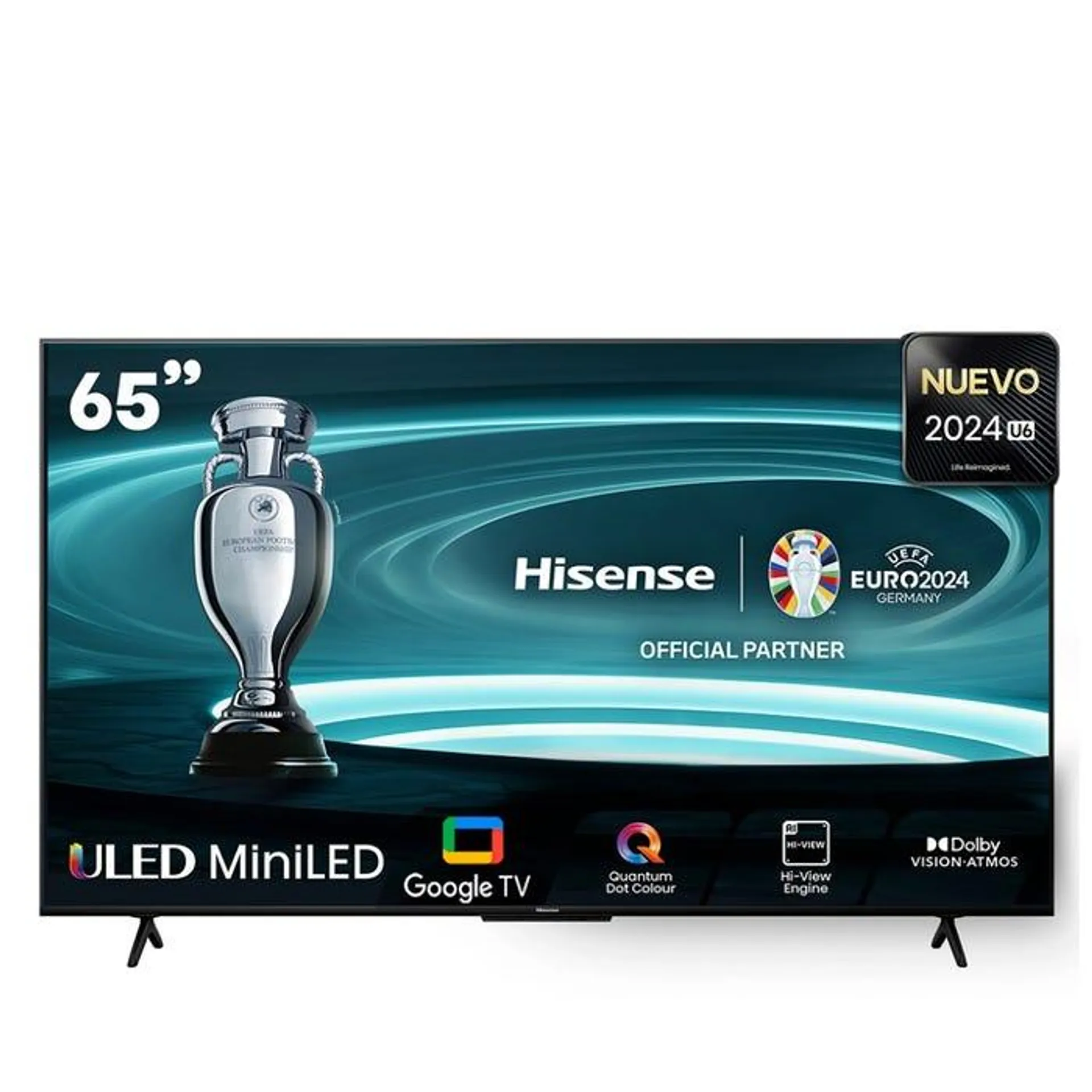 TV Hisense 65" UHD 4K QLED Google TV 65U6N