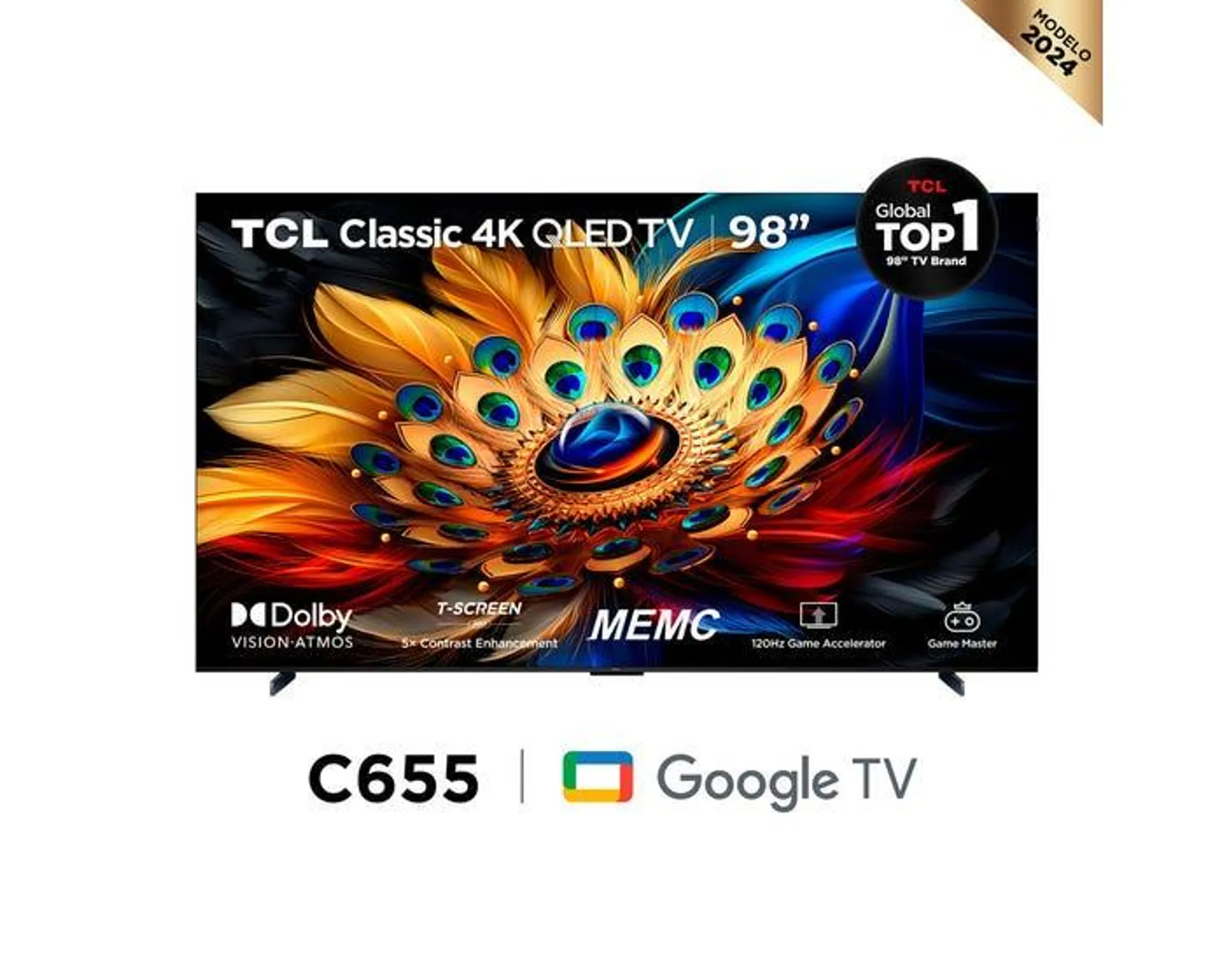 Televisor TCL Smart TV 98" QLED 4K UHD 98C655