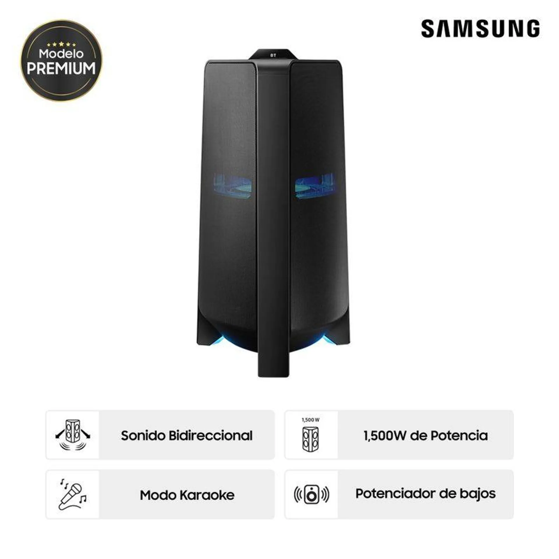 Samsung Torre de Sonido Bluetooth 1500W MX-T70/PE