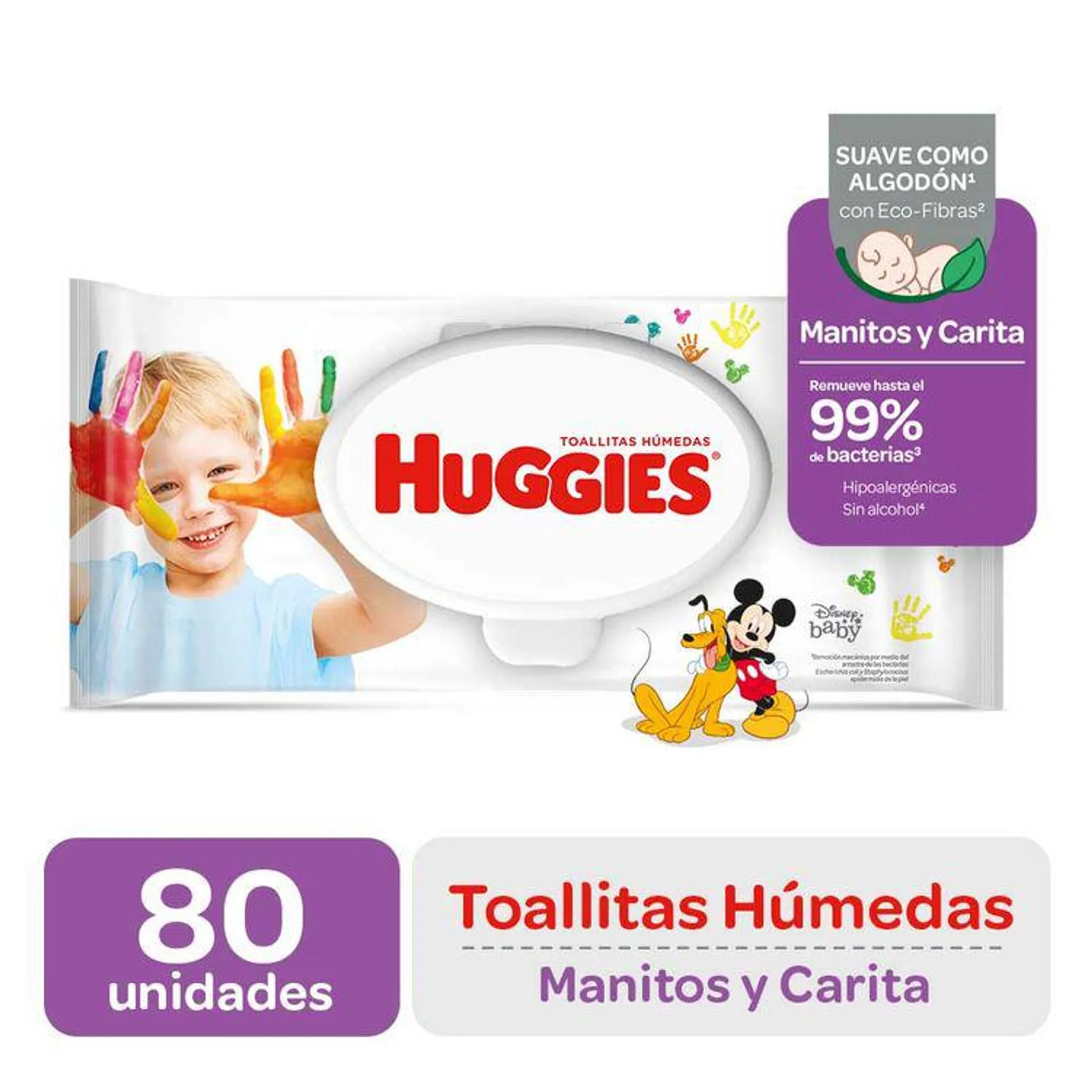 Toallitas Húmedas Huggies Manitos y Carita 80un