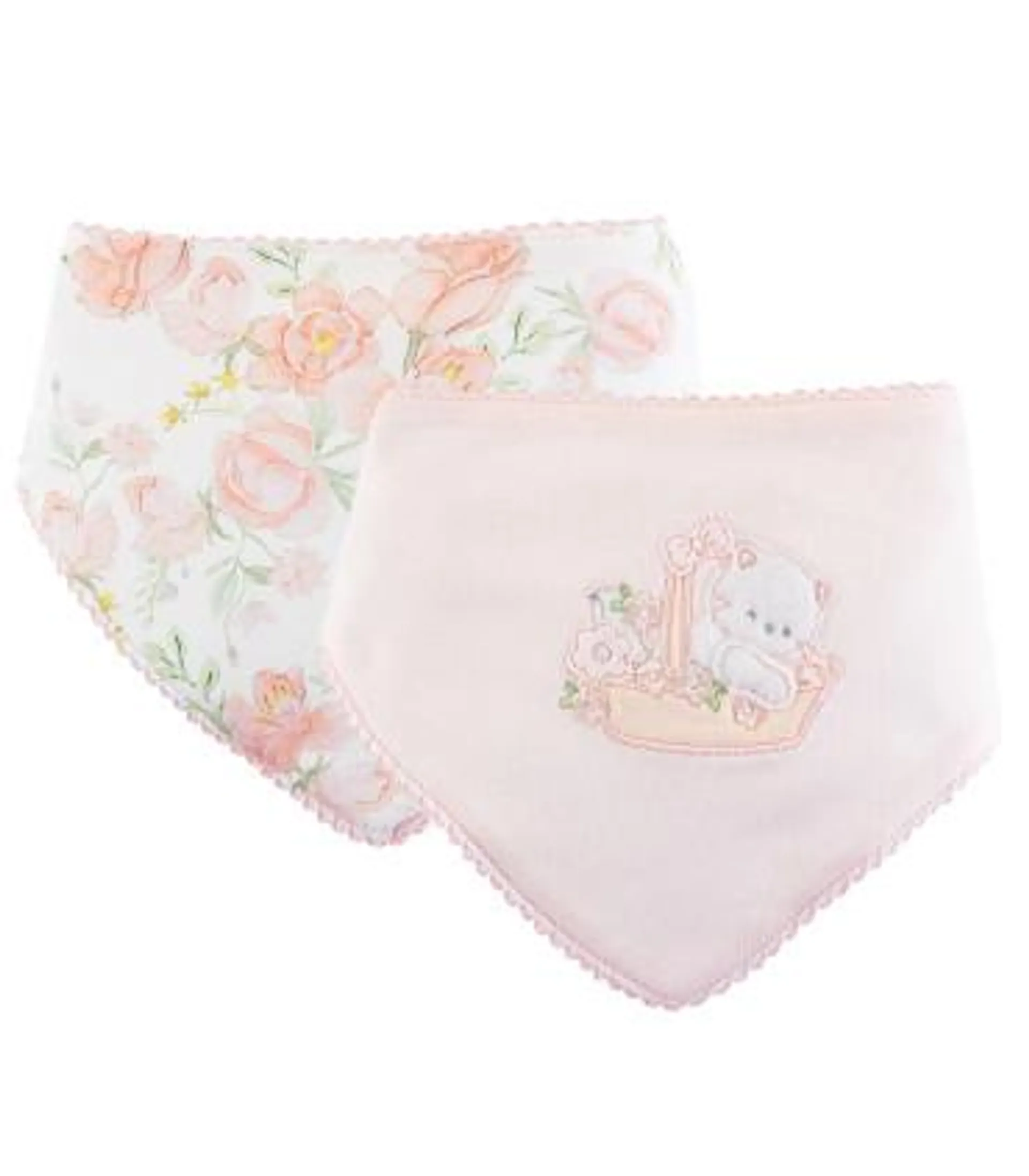 Pack De 2 Baberos De 100% Algodón Pima | Colección Pastel Floral