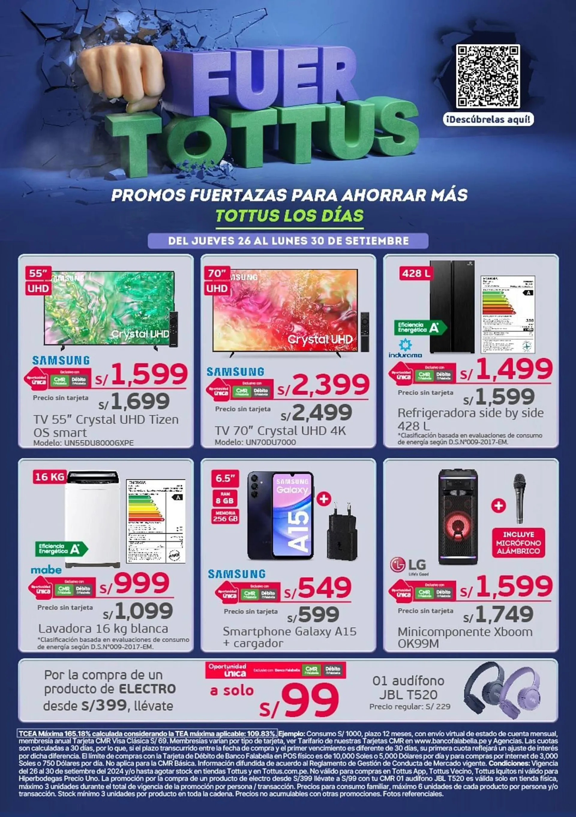 Catalogo de Catálogo Tottus 27 de setiembre al 30 de setiembre 2024 - Pag 1