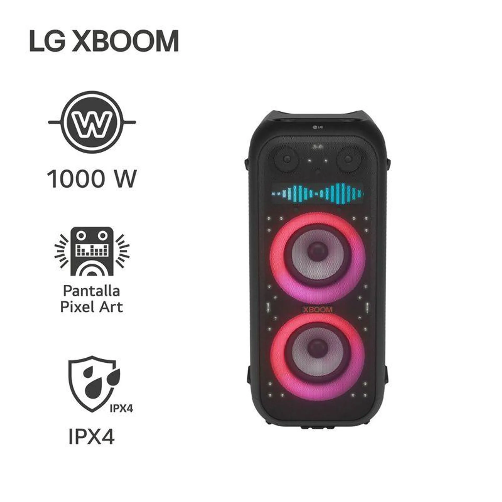 LG XBOOM XL9T PANTALLA LED PIXEL ART 100