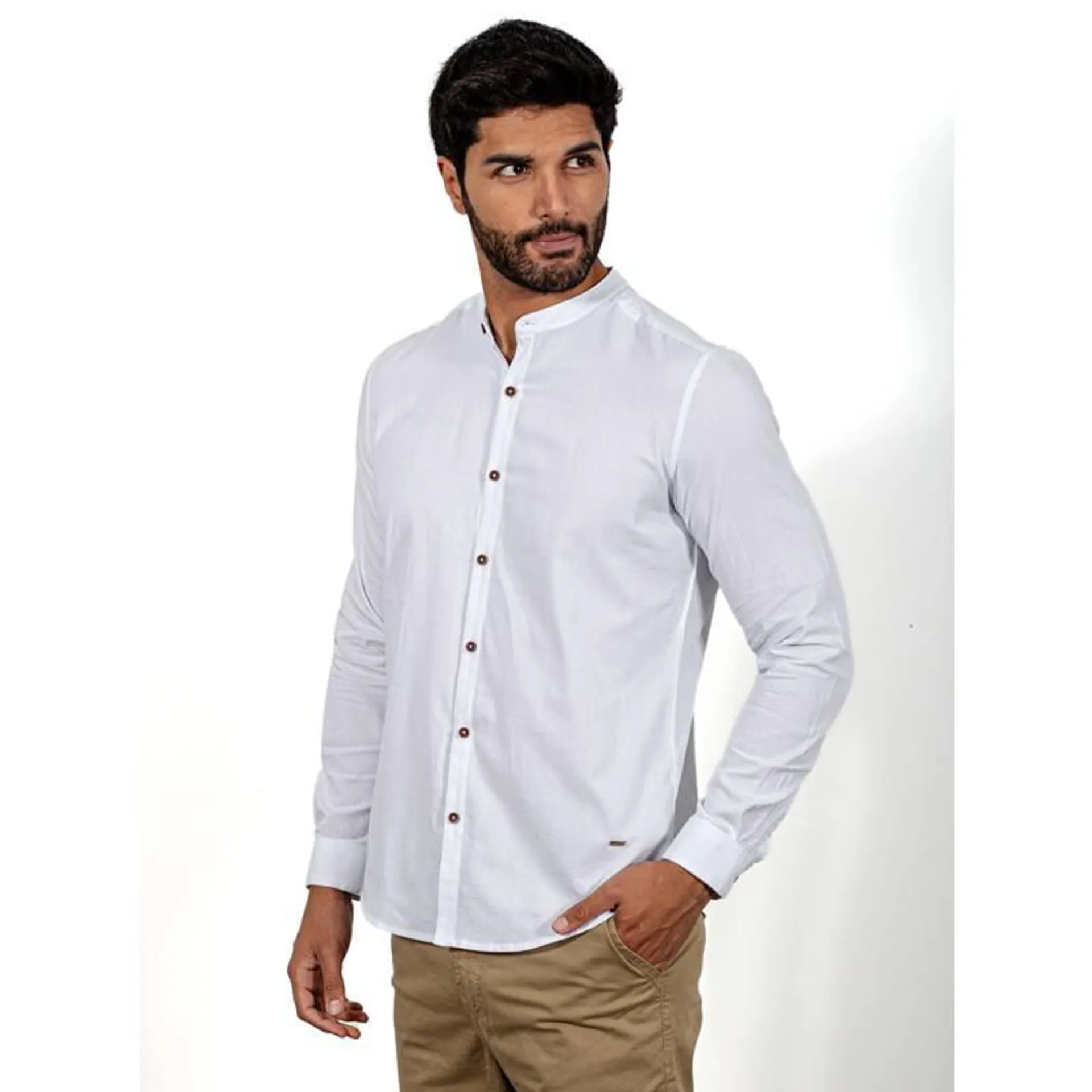 CAMISA LINO CUELLO NERU MANGA LARGA HOMBRE ISAGUE