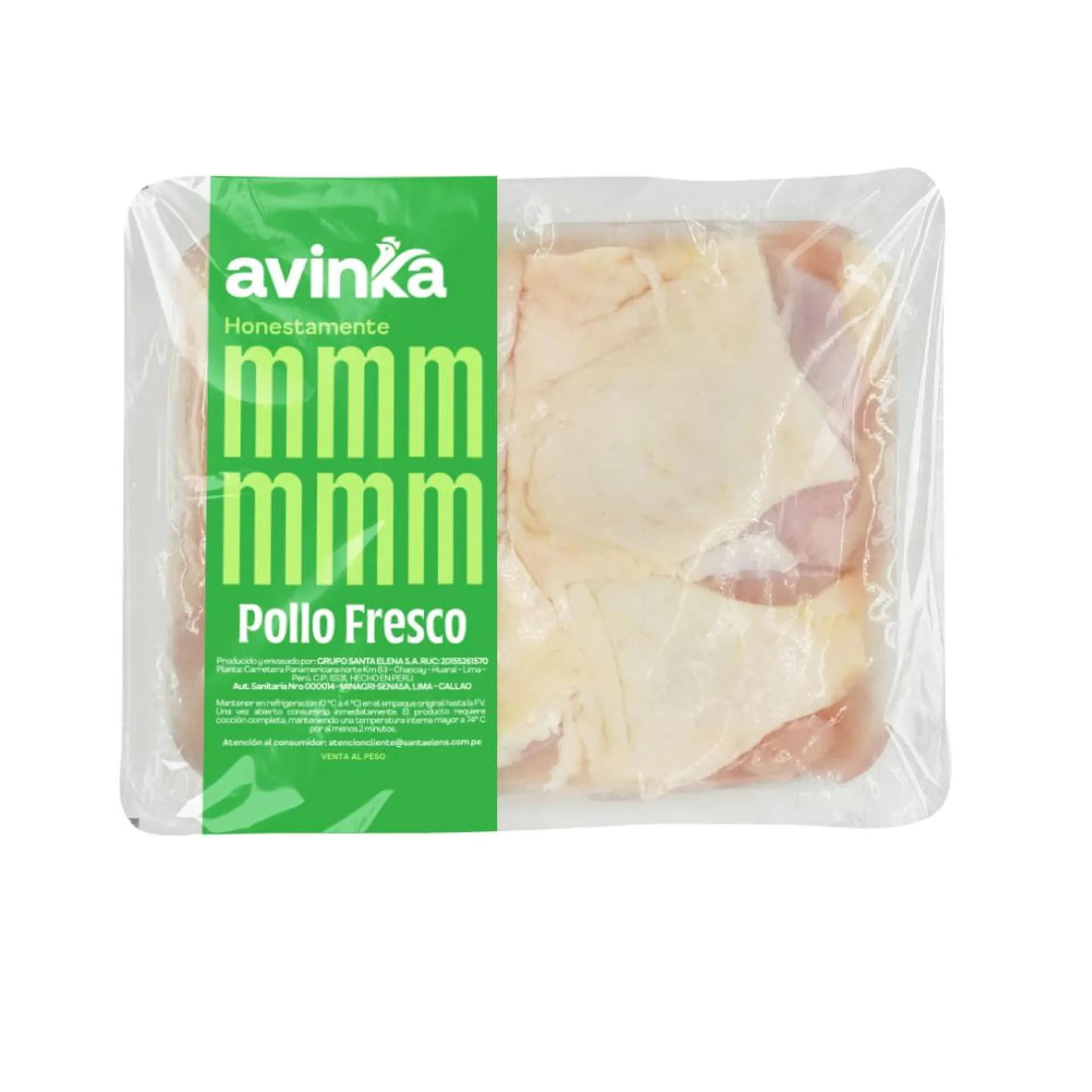 Muslo de pollo termoformado de 1 a 1.1 kg