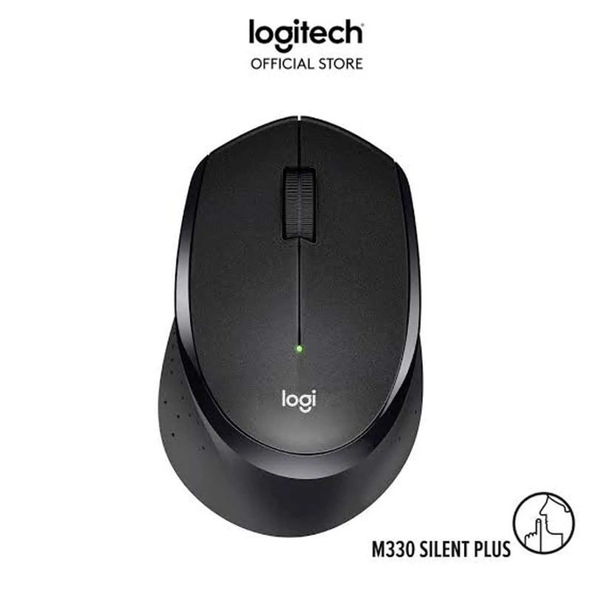 Mouse Logitech Silent Plus M330 Inalámbrico Ghz 2.4 - Negro