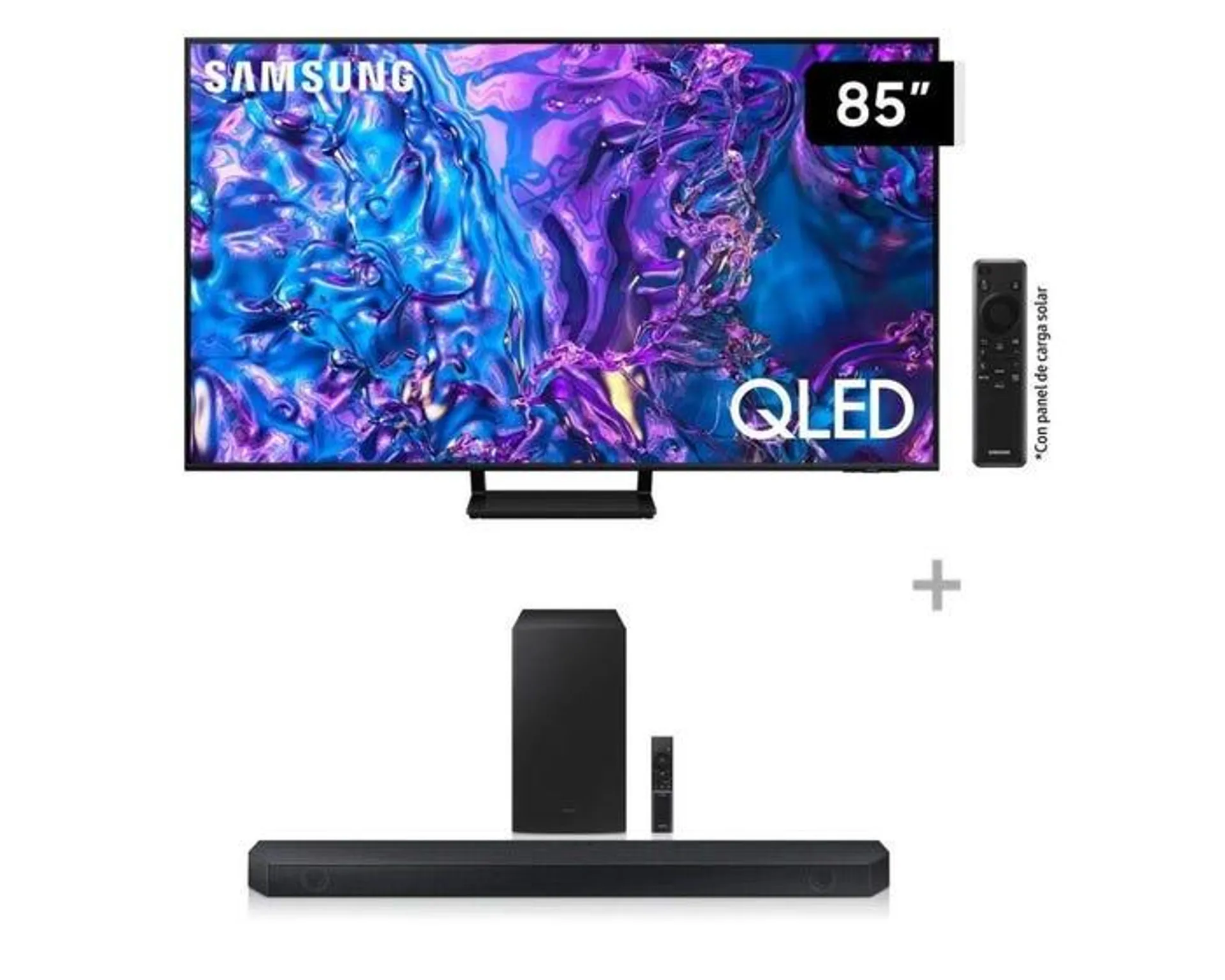 Televisor Samsung Smart TV 85" QLED 4K QN85Q70DAGXPE + Soundbar Samsung Bluetooth 3.1.2 CH HW-Q600C/PE