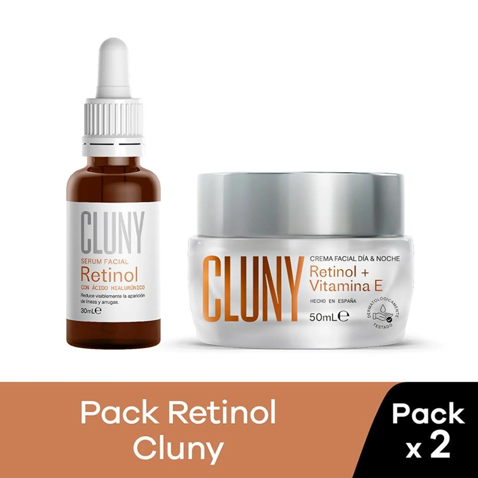 Pack Crema Facial Cluny + Serum Retinol