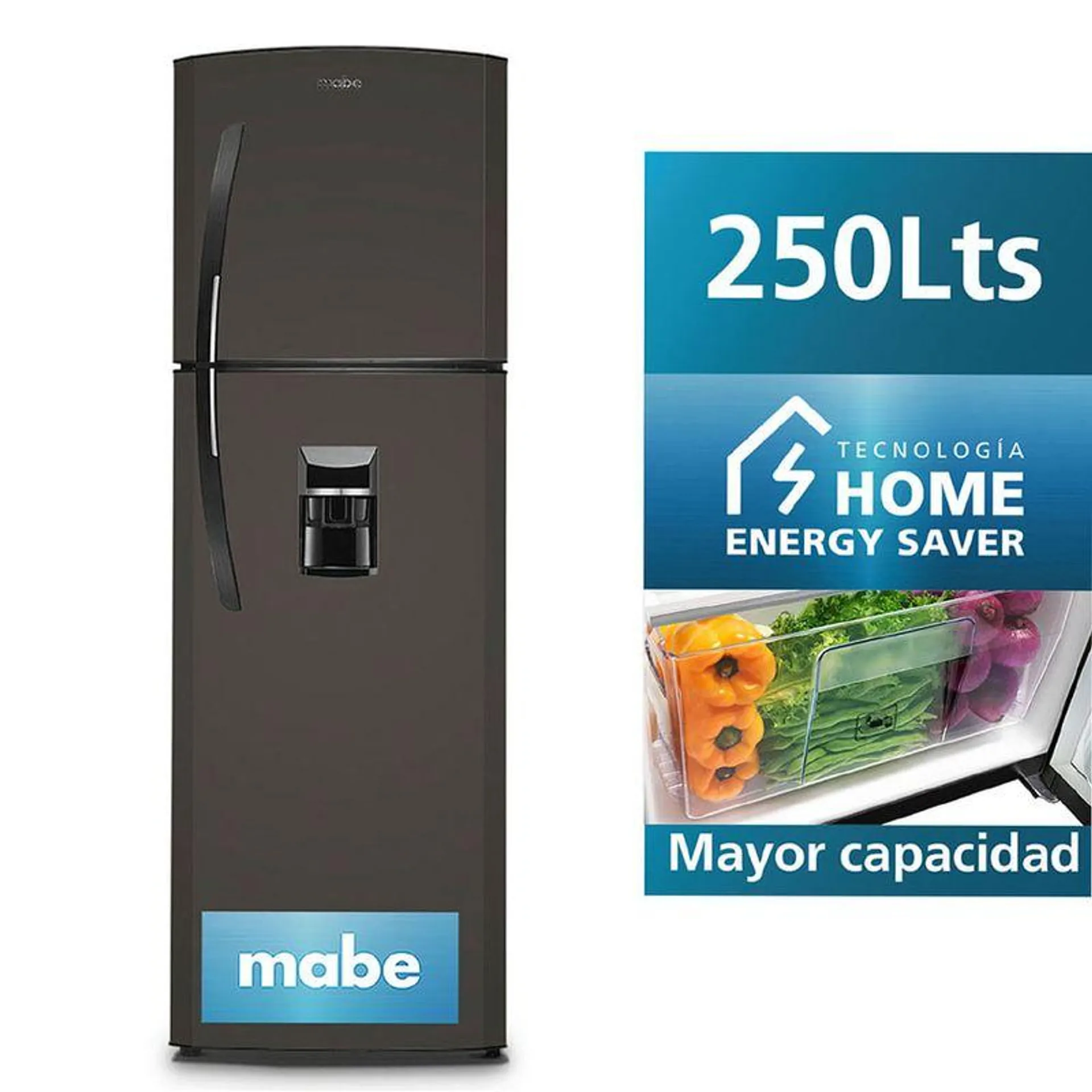 Refrigerador Top Freezer Mabe 239L RMA255FYPG Total Fresh Flow Grafito