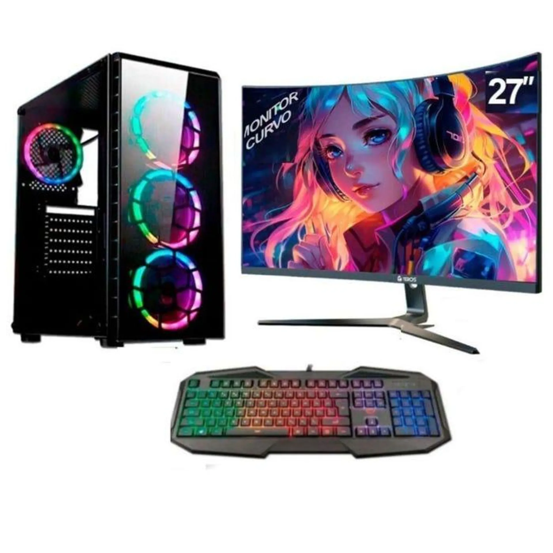 Desktop 27" Ryzen 7 16GB SSD 960GB 5700G