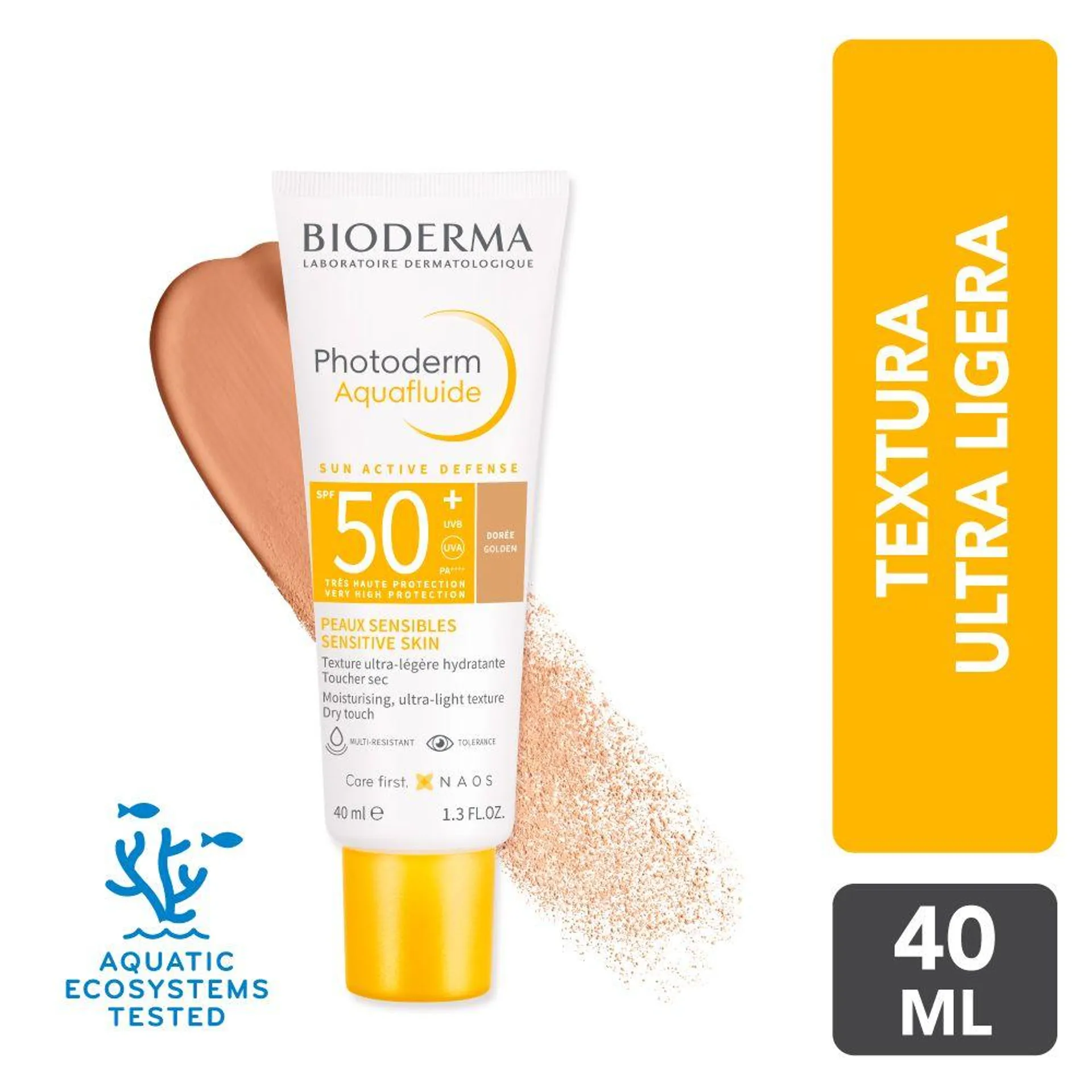 Bioderma Photoderm Max Aquafluide Tinte Doré - Frasco 40 ml