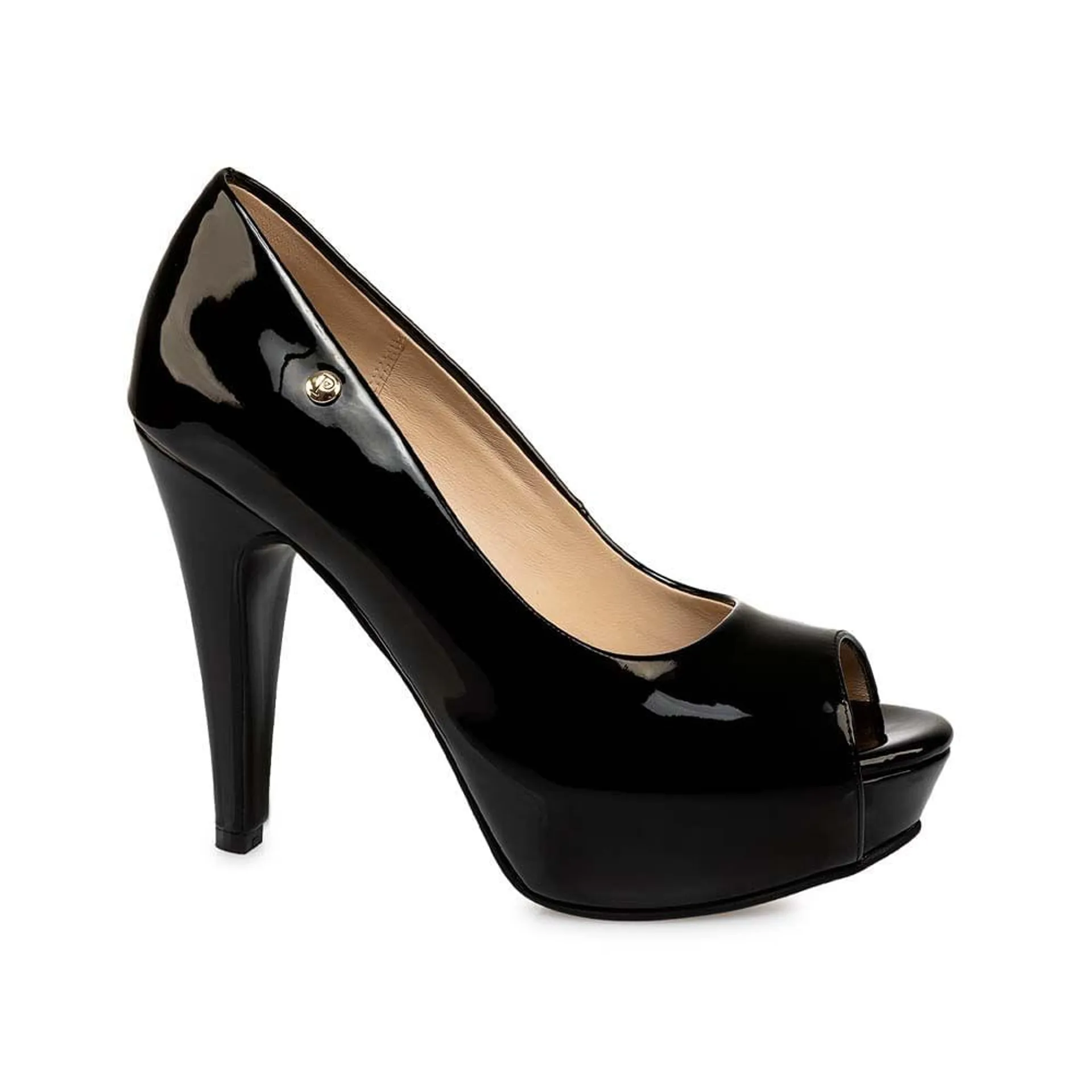 Zapato Peep Toe Vestir KALU-2509 Negro Piazza