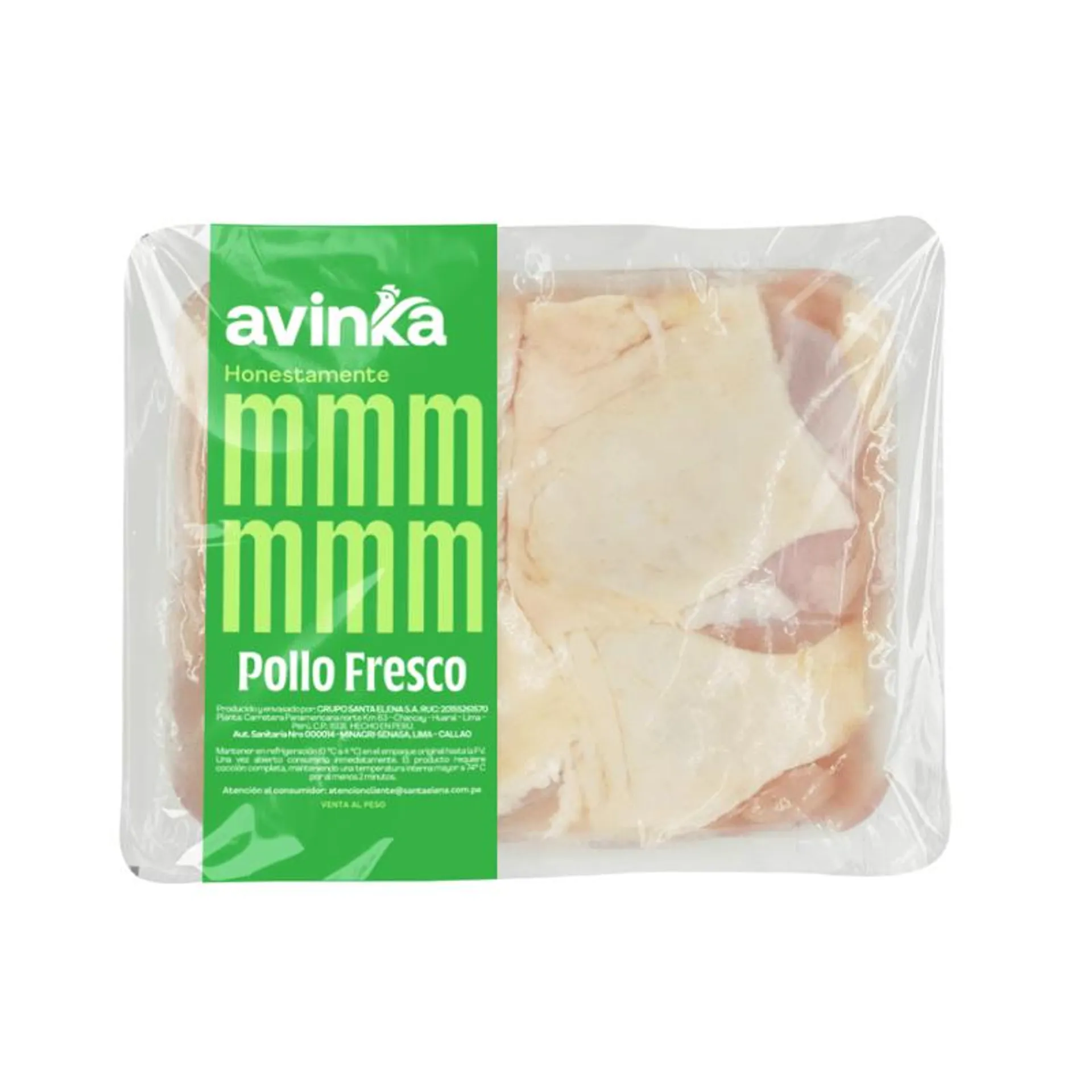 Muslo de pollo termoformado de 500 a 600gr